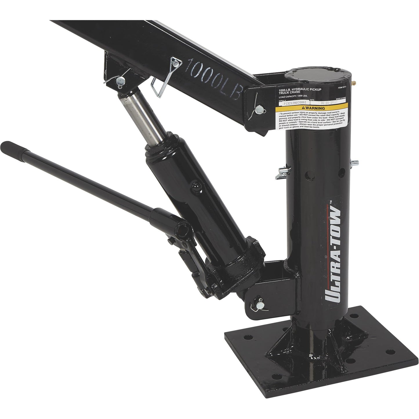 Ultra-Tow Hydraulic Pickup Truck Crane - 1000-Lb. Capacity