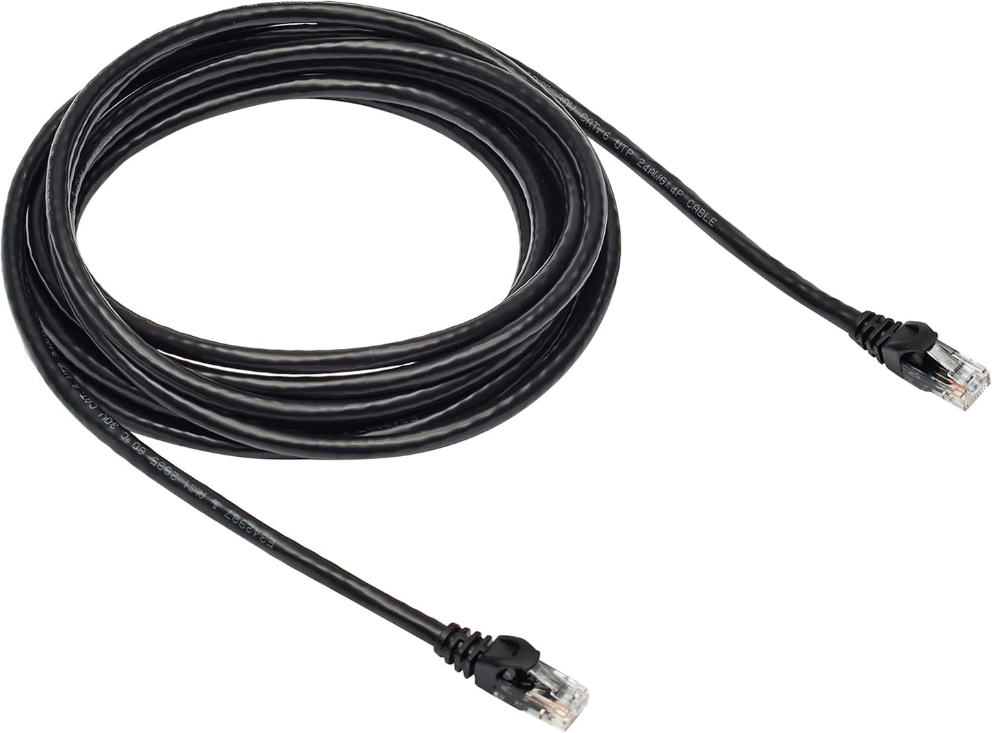 RJ45 6 10Gbps 250MHz, 15 Amazon Basics Cat Ethernet Patch Internet Network Cable, High-Speed, Snagless, Gold-Plated