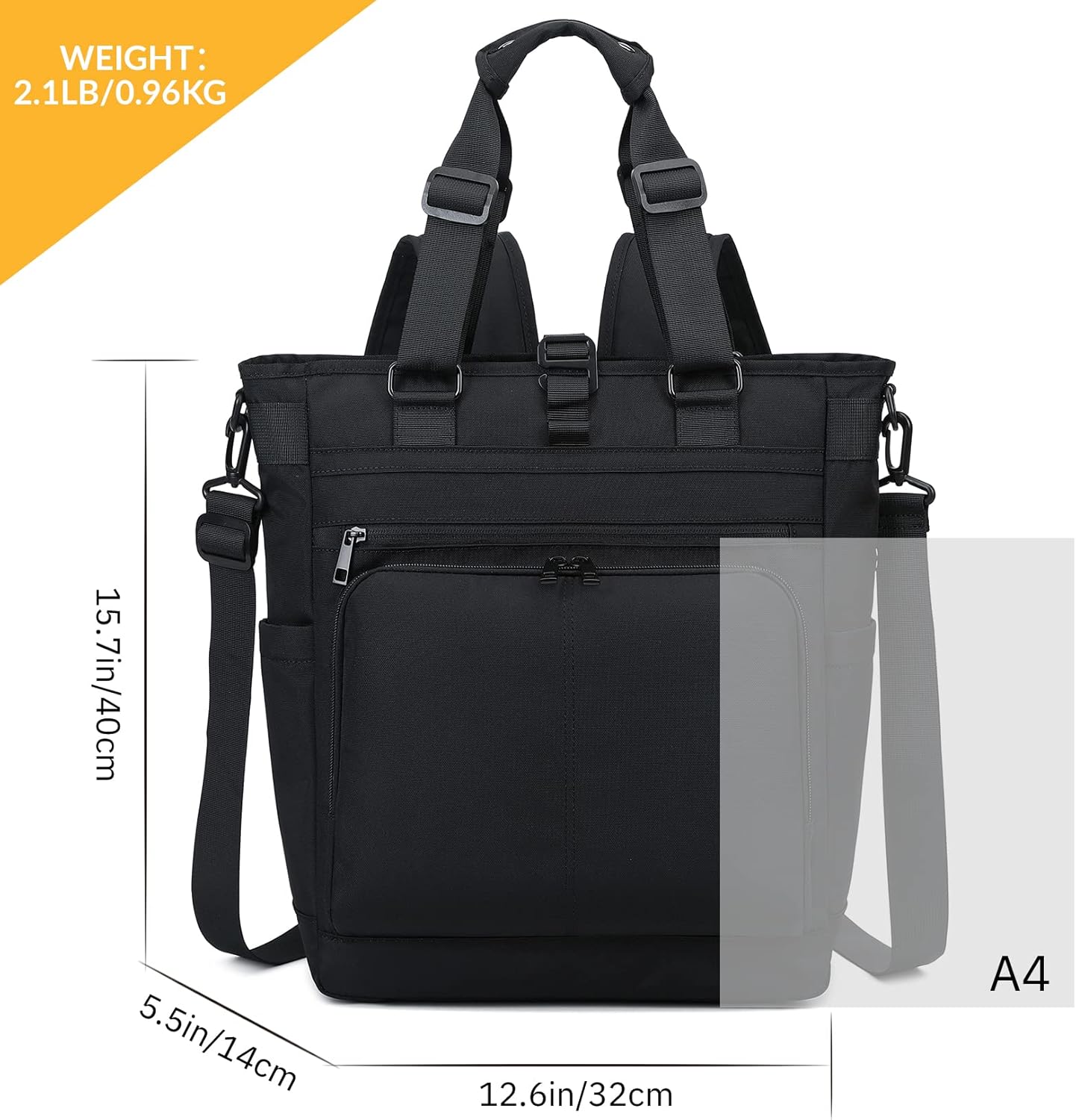Backpack Backpack, 15.6" mygreen Tokyo Tote Messenger Convertible Tote Bag and Fits Laptop
