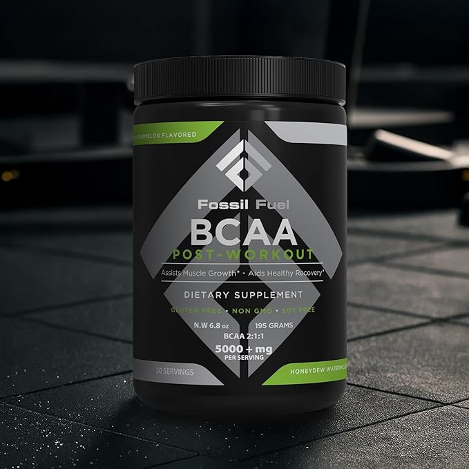Fossil Fuel BCAA Sugar-Free Post-Workout Powder with BCAA?™s, Glutamine, Vitamin B6 After Workout, Amino Acids for Muscle Recovery, Endurance and Hydration, Honeydew Watermelon (30 Servings)