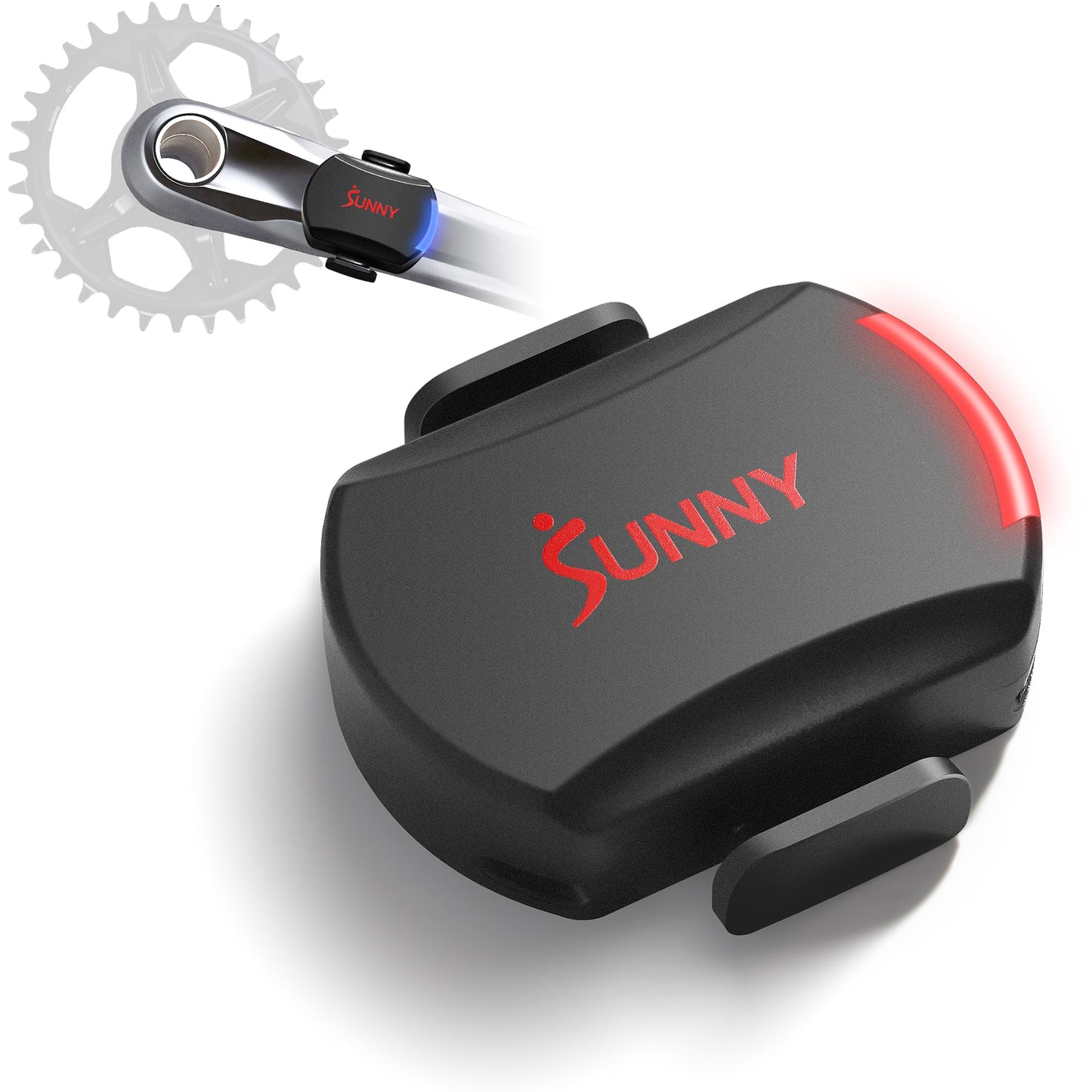 Sunny Health & Fitness 2-in-1 Advanced Cadence/RPM + Speed Sensor, Cadence Sensor Bluetooth ANT+ for Indoor/Outdoor Bikes, Magnet-Less Design for Outdoor Cycles, Exercise Bikes, and More - CB110S