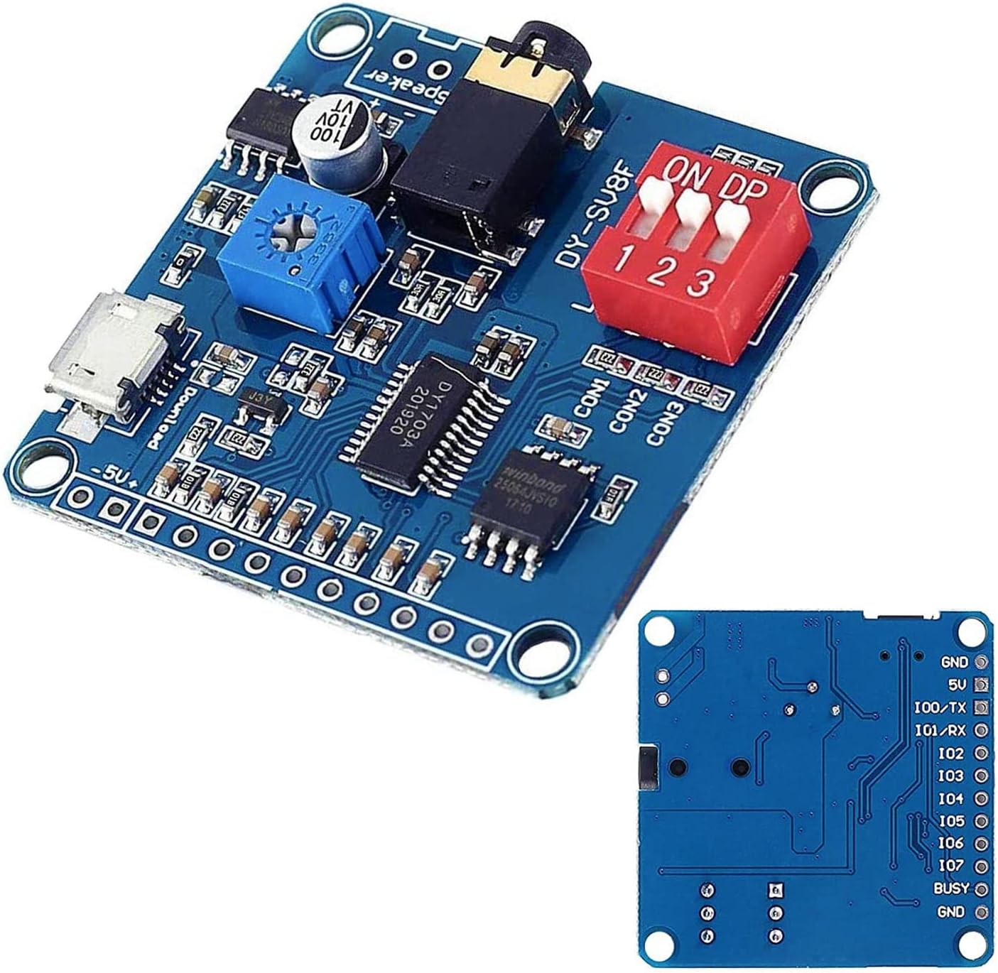 DEVMO MP3 5W 64MBit Voice Playback Module Music Player Voice prompts Voice Broadcast Device Trigger Amplifier Class D