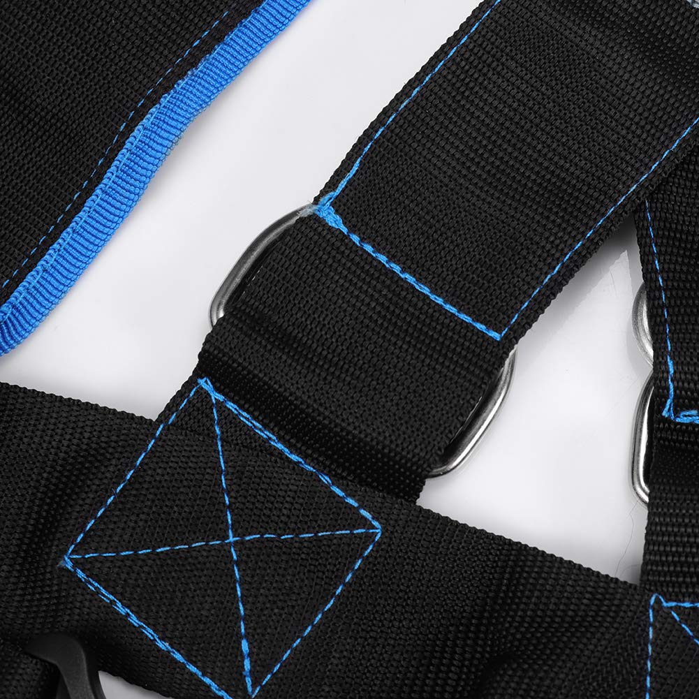 Training Sled Harness Vest with 9' Pull Strap & 5-Point Anchor - Youth Fit (Up to 36" Girth) | Resistance Speed Training for Tire/Sled Fitness, Compatible with Bungees/Towlines