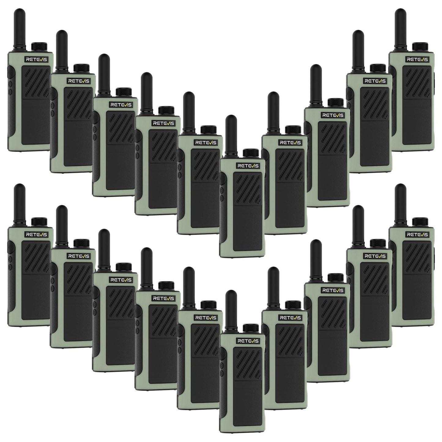 Retevis RB66P Fast Charging 2 Way Radio, Commercial Walkie Talkies,1500mAh Battery,USB-C Charging,Two Way Radio Long Range for School Nursing Home (20 Pack)