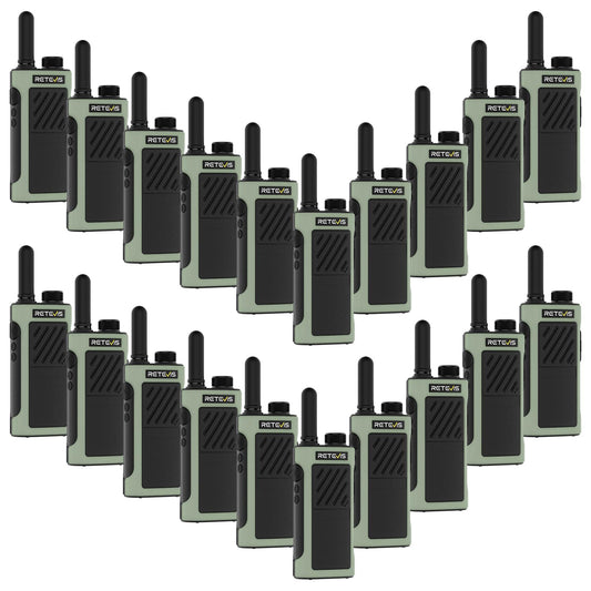 Retevis RB66P Fast Charging 2 Way Radio, Commercial Walkie Talkies,1500mAh Battery,USB-C Charging,Two Way Radio Long Range for School Nursing Home (20 Pack)