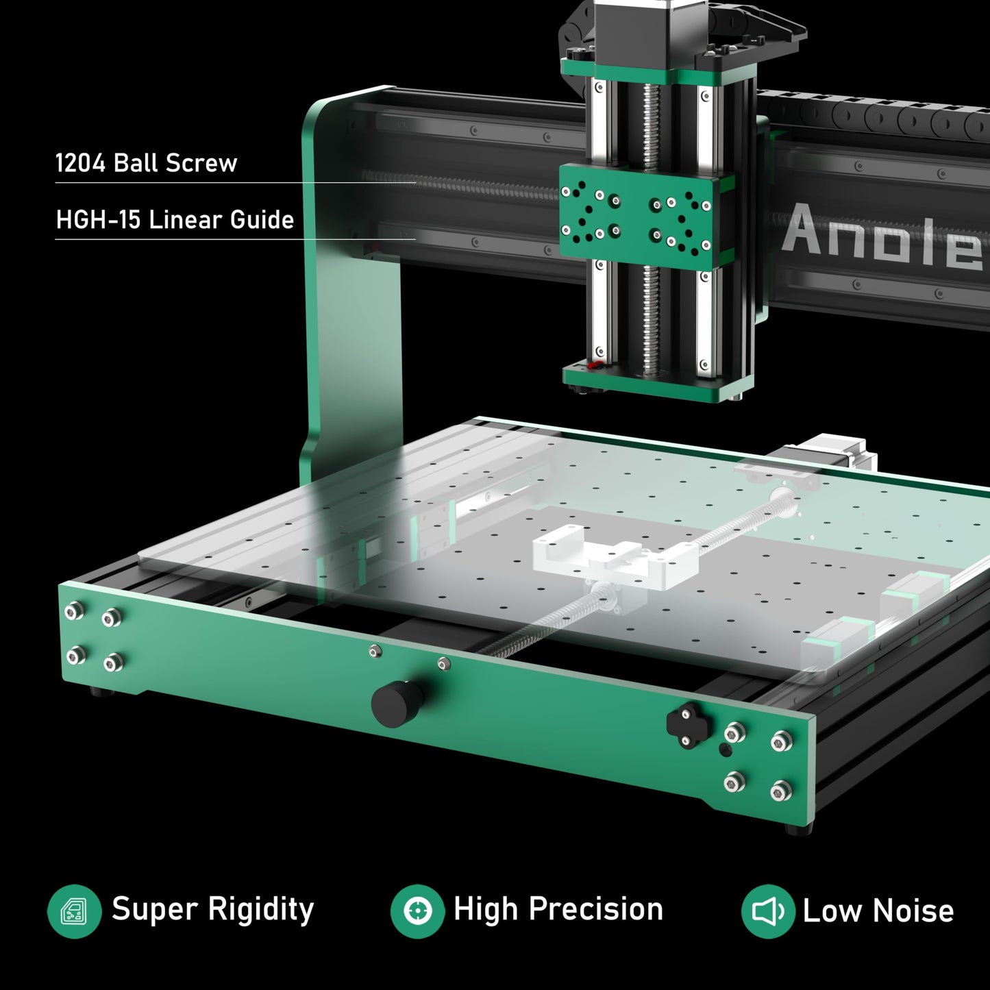 AnoleX CNC Router 4030-Evo Ultra 2 with 4th Axis Rotary Module and Closed Loop Stepper Motor