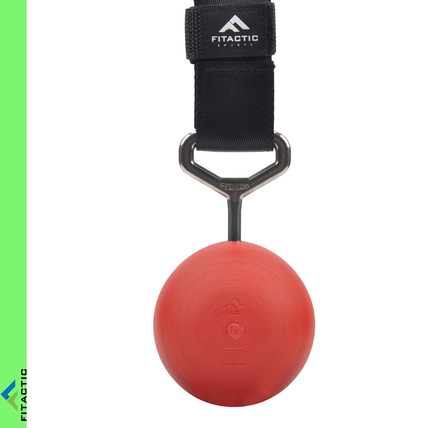FITactic 3 Inches Rock Climbing Solid Training Cannonball Bomb Power Pull Up Ball Hold Grips for Straps for Finger, Forearm, Biceps, Back Muscles, Sports, Race (2 Balls, Red 3")