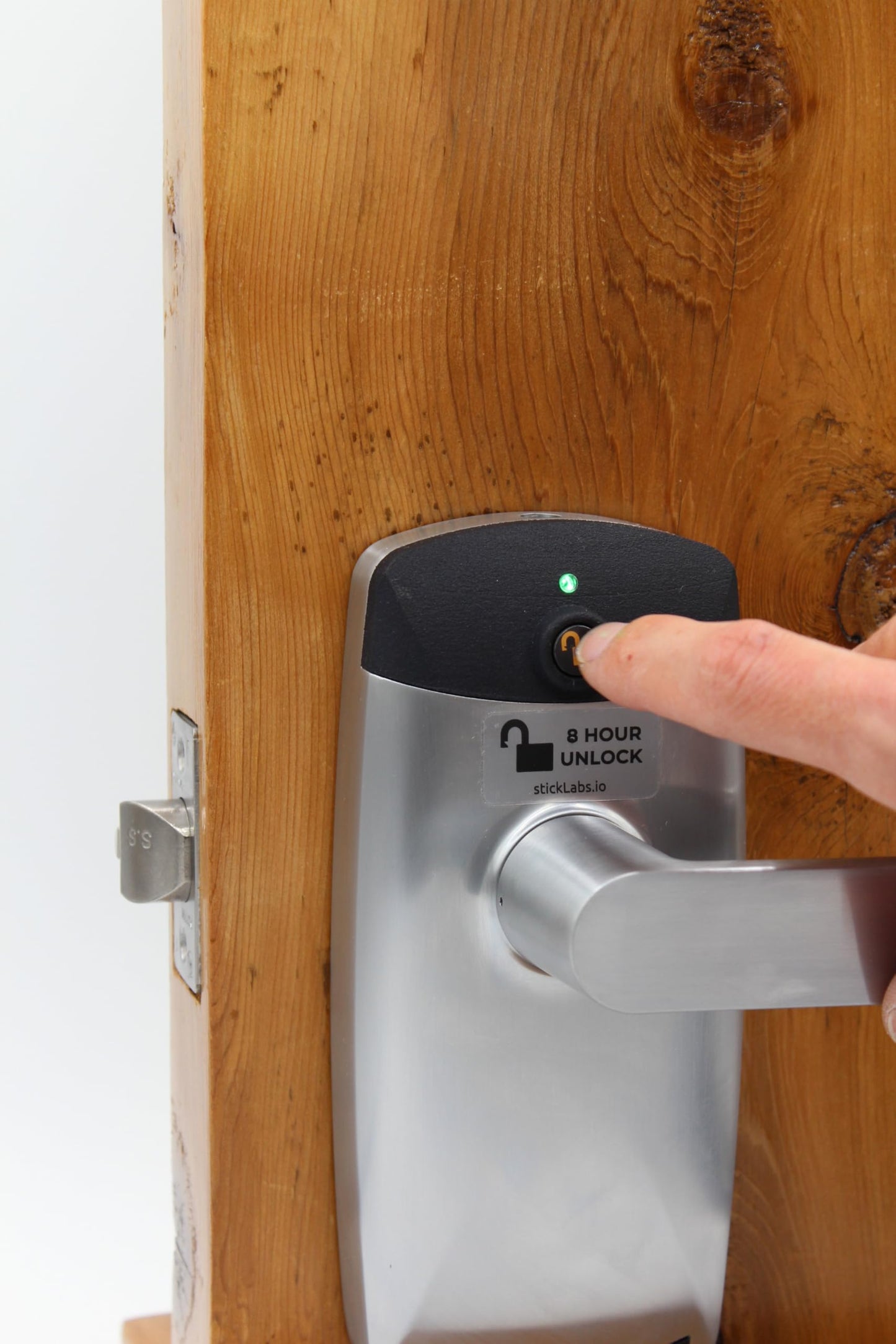 RFID Commercial Lever Door Lock, Access Control System App, Includes 2 NFC keycards (Left-Hand)