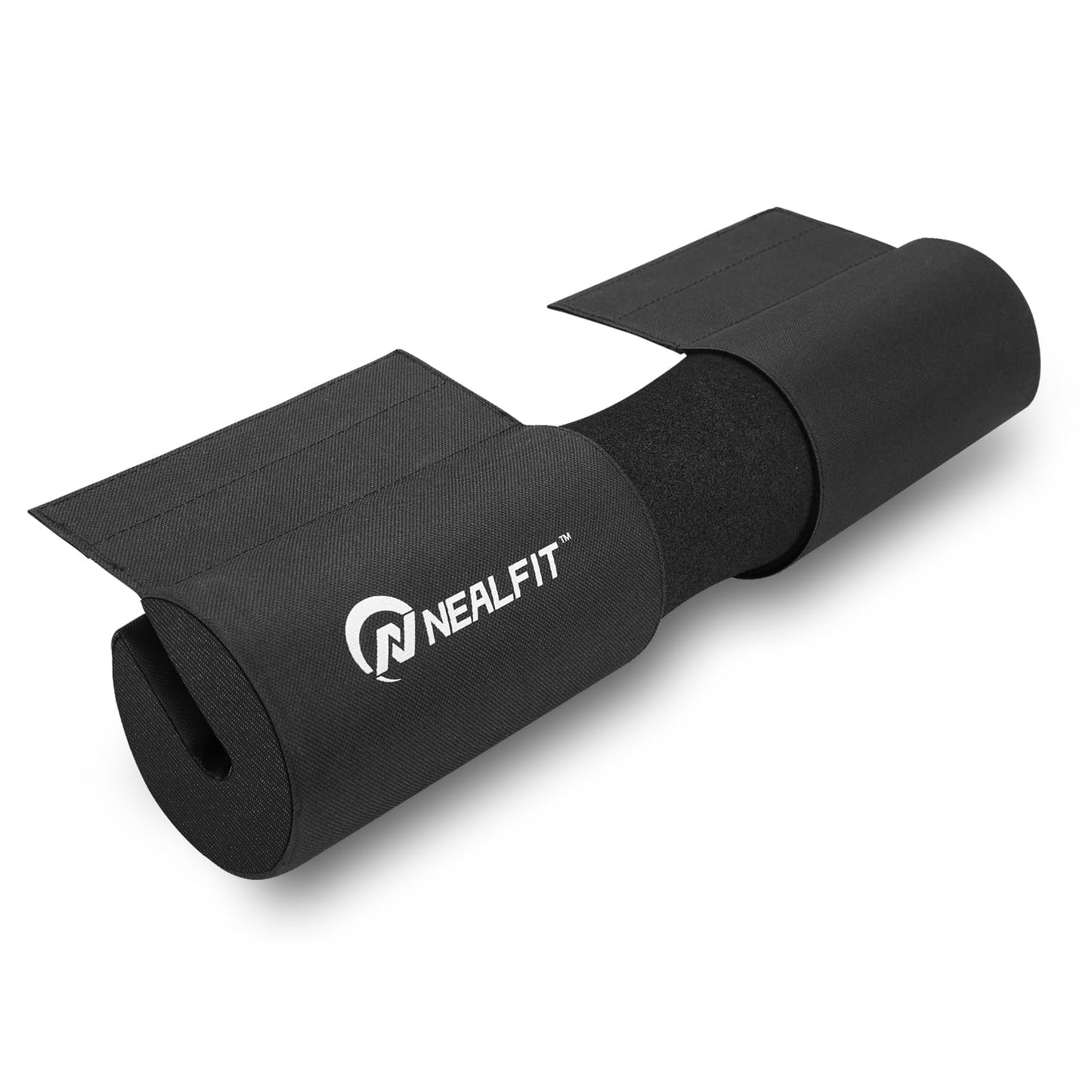 NEALFIT Barbell Squat Pad with Thick Nylon Padding, Hip Thrust Pad for Squats, Lunges, Neck Shoulder Squat Pad for Olympic or Standard Bars (Black)