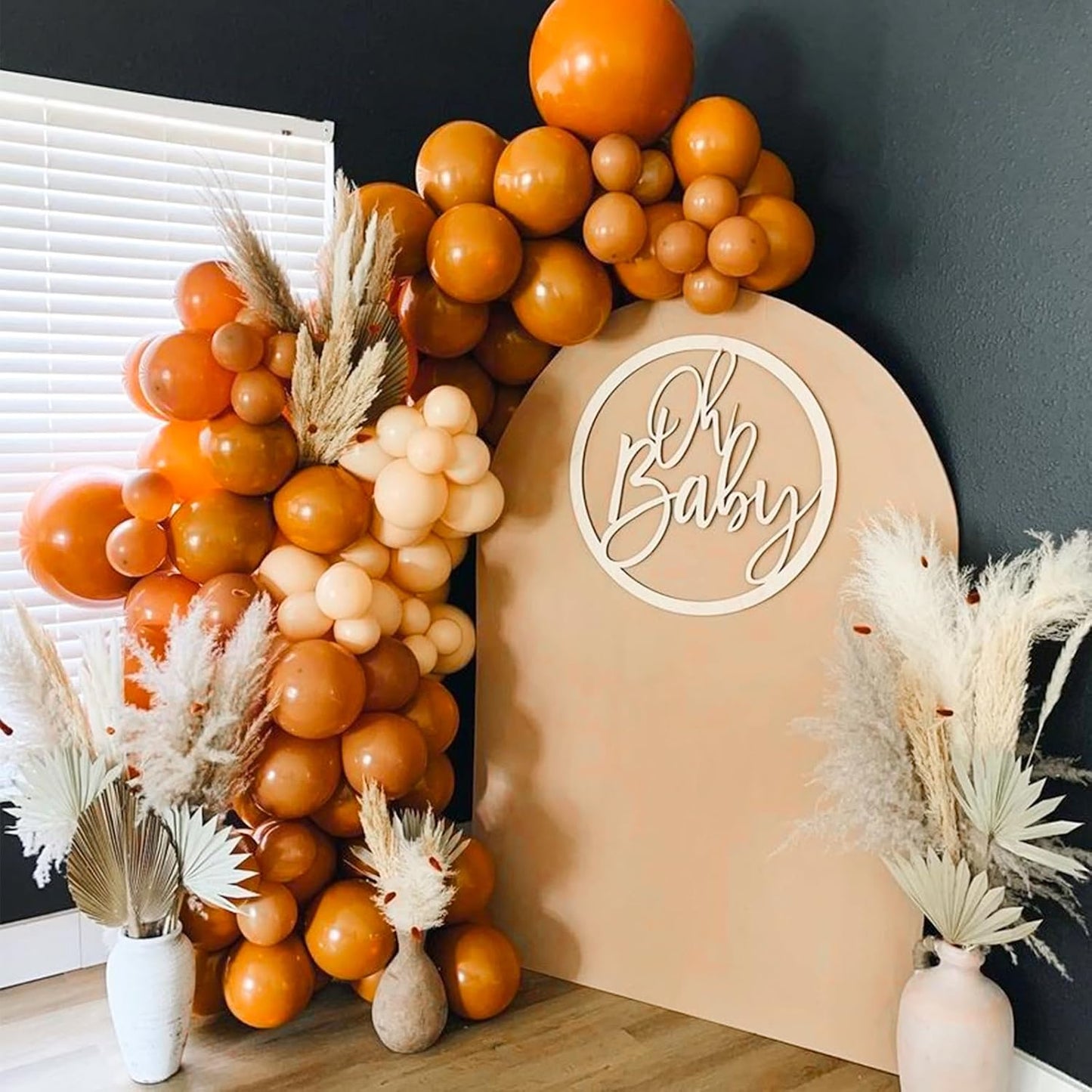 PartyWoo Burnt Orange Balloons - 100 Pcs Latex Balloon Arch Kit | Terracotta Rust for Fall Celebrations