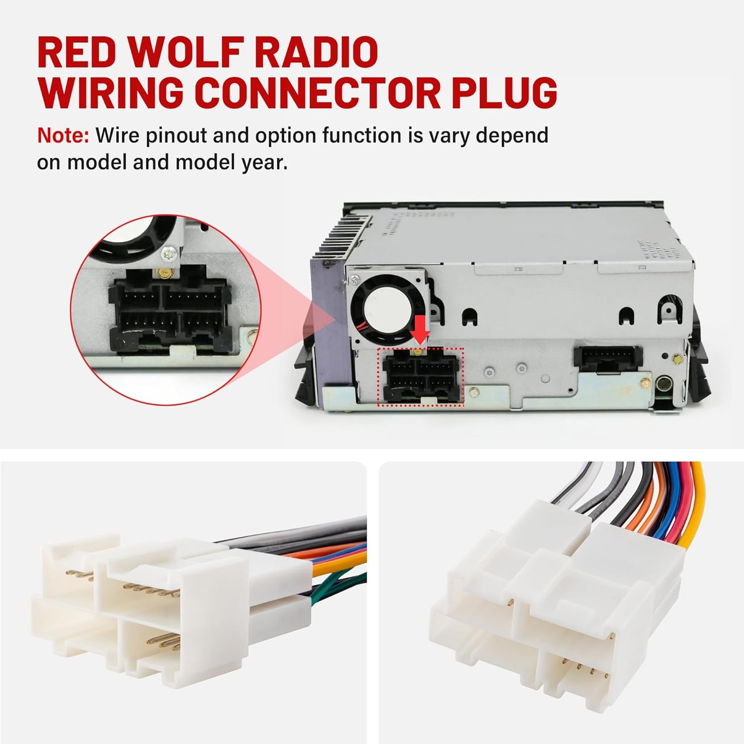 1988-2002 RED WOLF Car Radio Wiring Harness w/Antenna Adapter Compatible with GM Chevrolet GMC Buick Cadillac Install