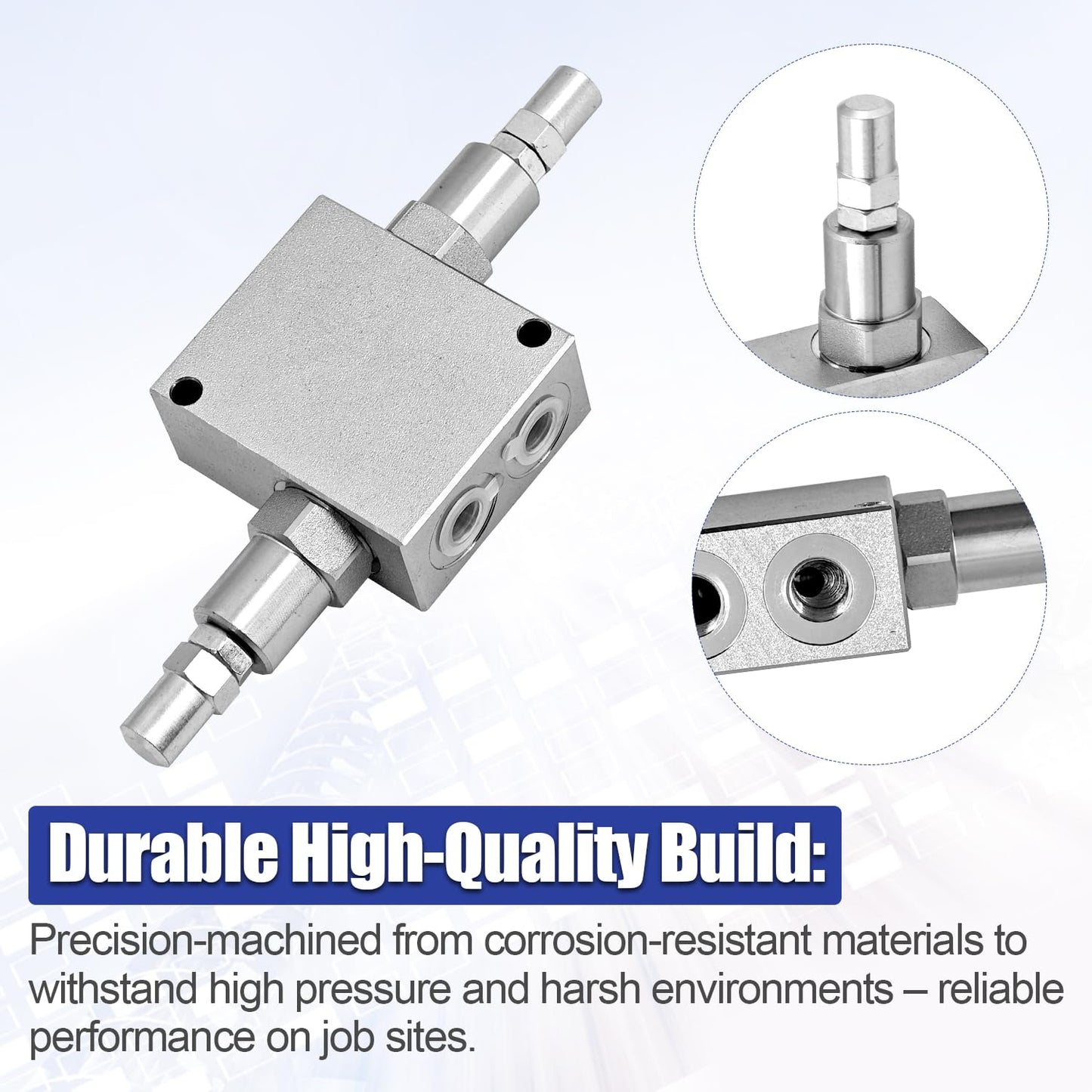 Blrack Mini Excavator Cushion Valve Kit Complete with Hydraulic Swivel Motor Buffer Valves for 1/4" Hose Systems Replace 1/4" M14x1.5