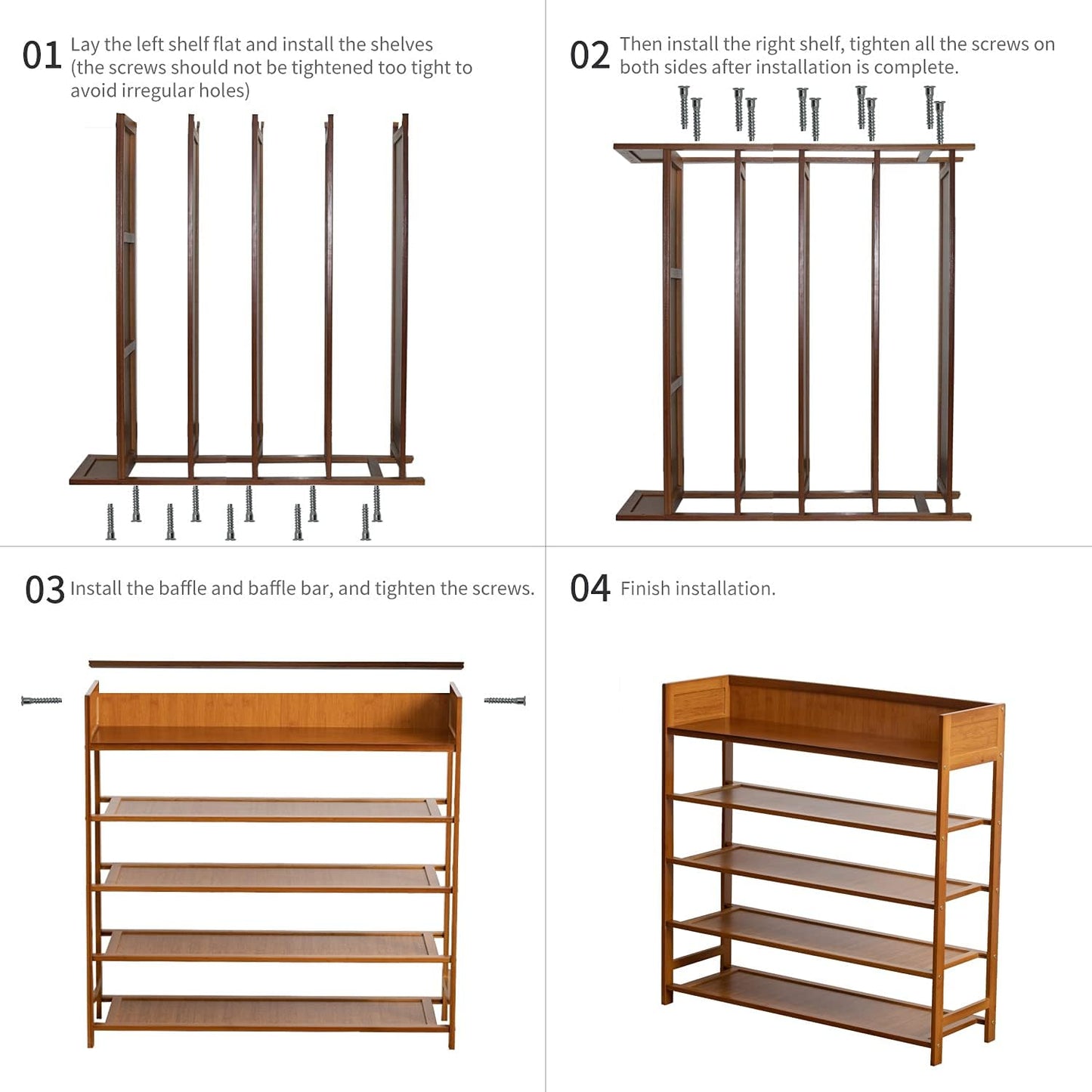 Bamboo Shoe Rack Organizer - 5-Tier Storage Solution for Entryway, Hallway & Closet | Natural Finish (31.5")