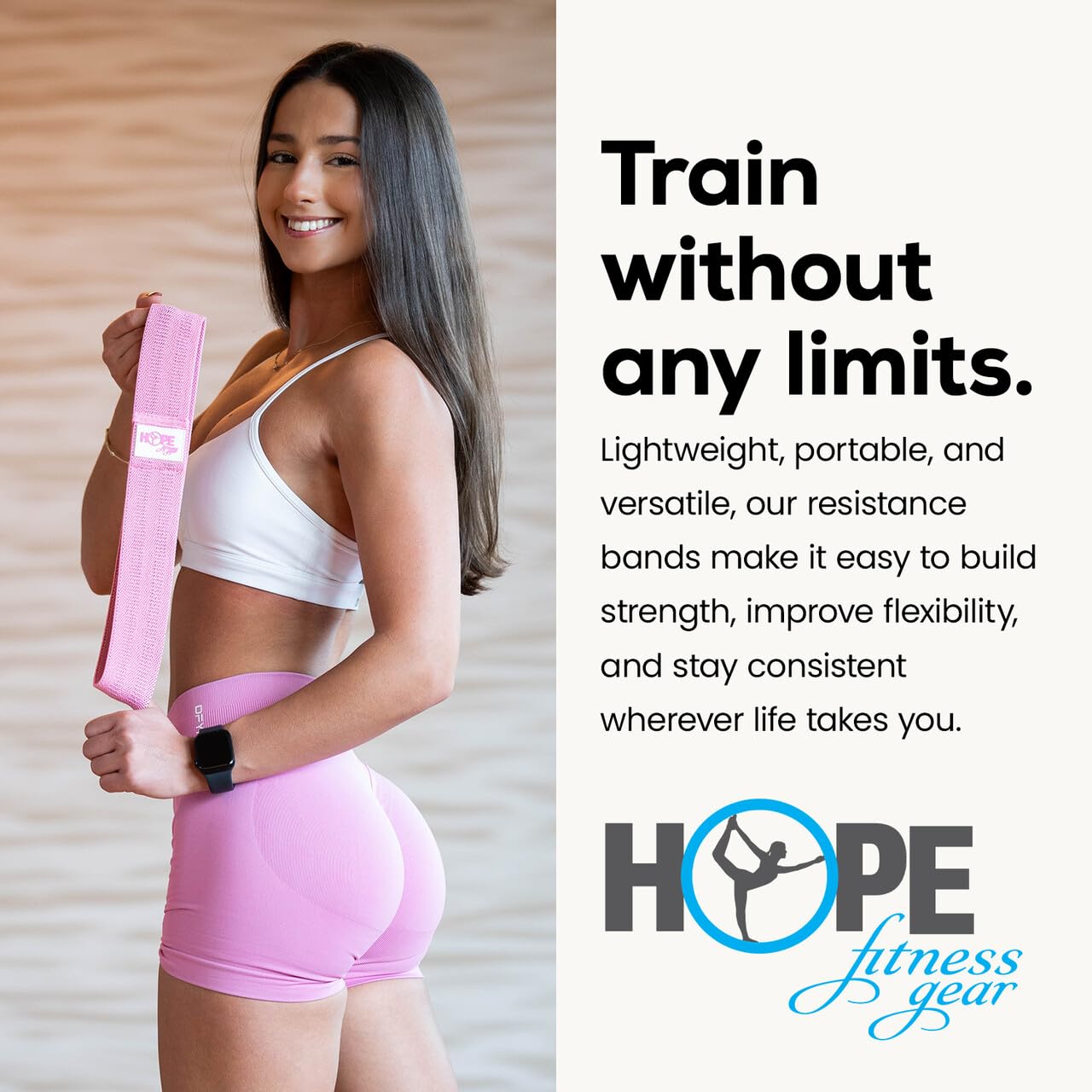 Hope Fitness Gear Mini Resistance Bands Set, 5 Booty & Loop Bands for Glutes, Legs & Full-Body Workouts, Includes Carry Bag and Exercise Guide, Heavy-Duty and Portable for Home