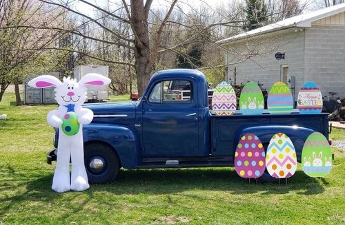 GIFTEXPRESS 6-Pack Giant 26-Inch Easter Egg Yard Signs - Vibrant Outdoor Decorations for Spring Parties