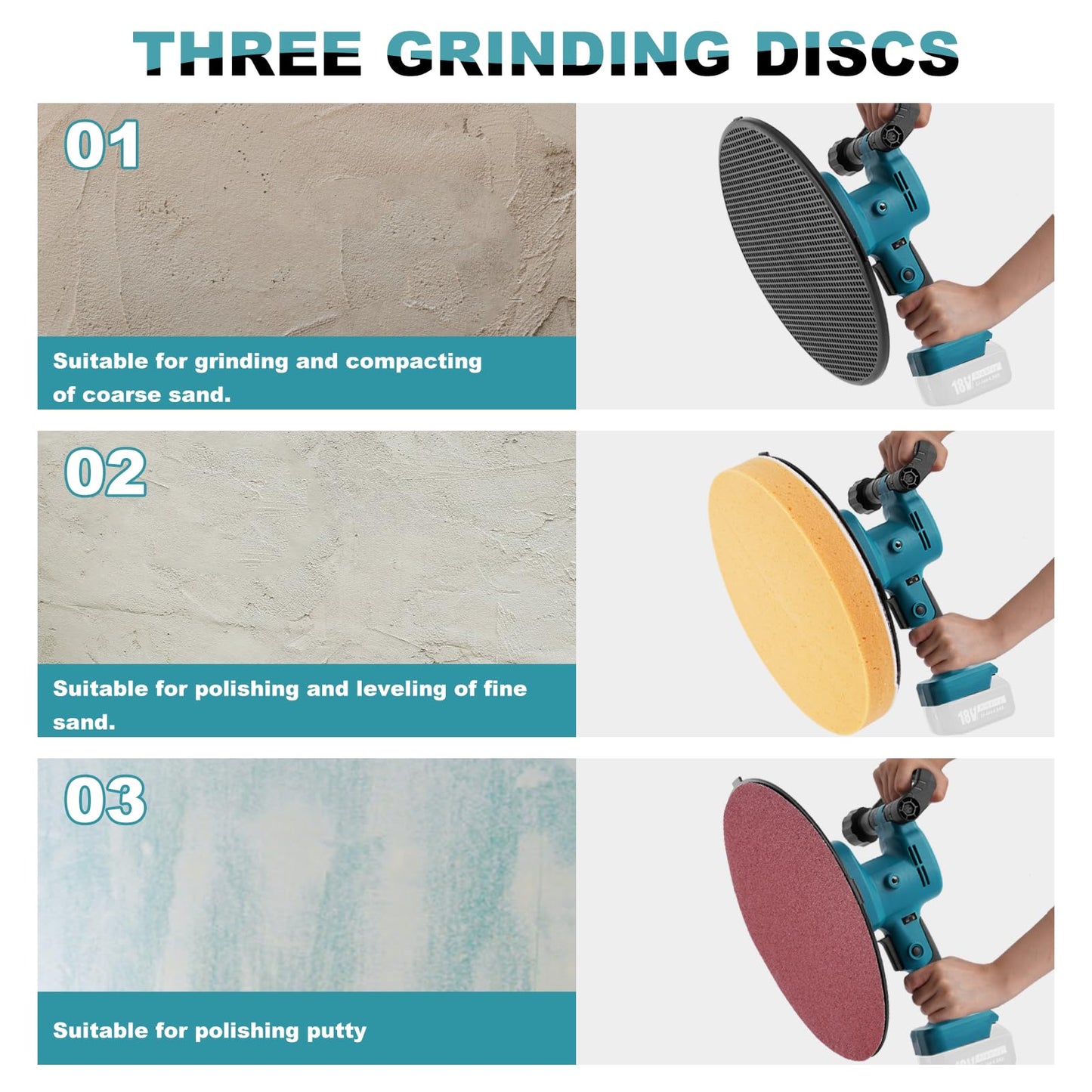 Meticuloso Cordless Concrete Trowel, for Makita 18V Max Battery, Concrete Mixer, Wall Smoothing Polishing Machine, 80-200RPM Electric Plaster Mortar Cement Putty Trowel