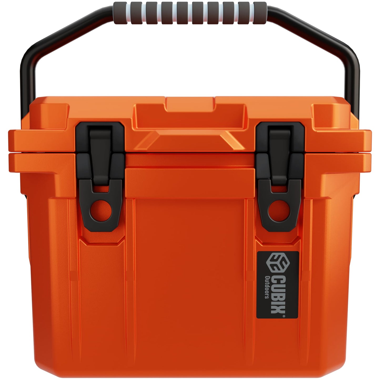 Cubix Outdoors QuadraX 10QT Rotomolded Cooler – Hard Cooler & Job Site Lunch Box | 72-Hour Ice Retention | Camping, Fishing, Hunting & Tailgating | Limited Ember Orange