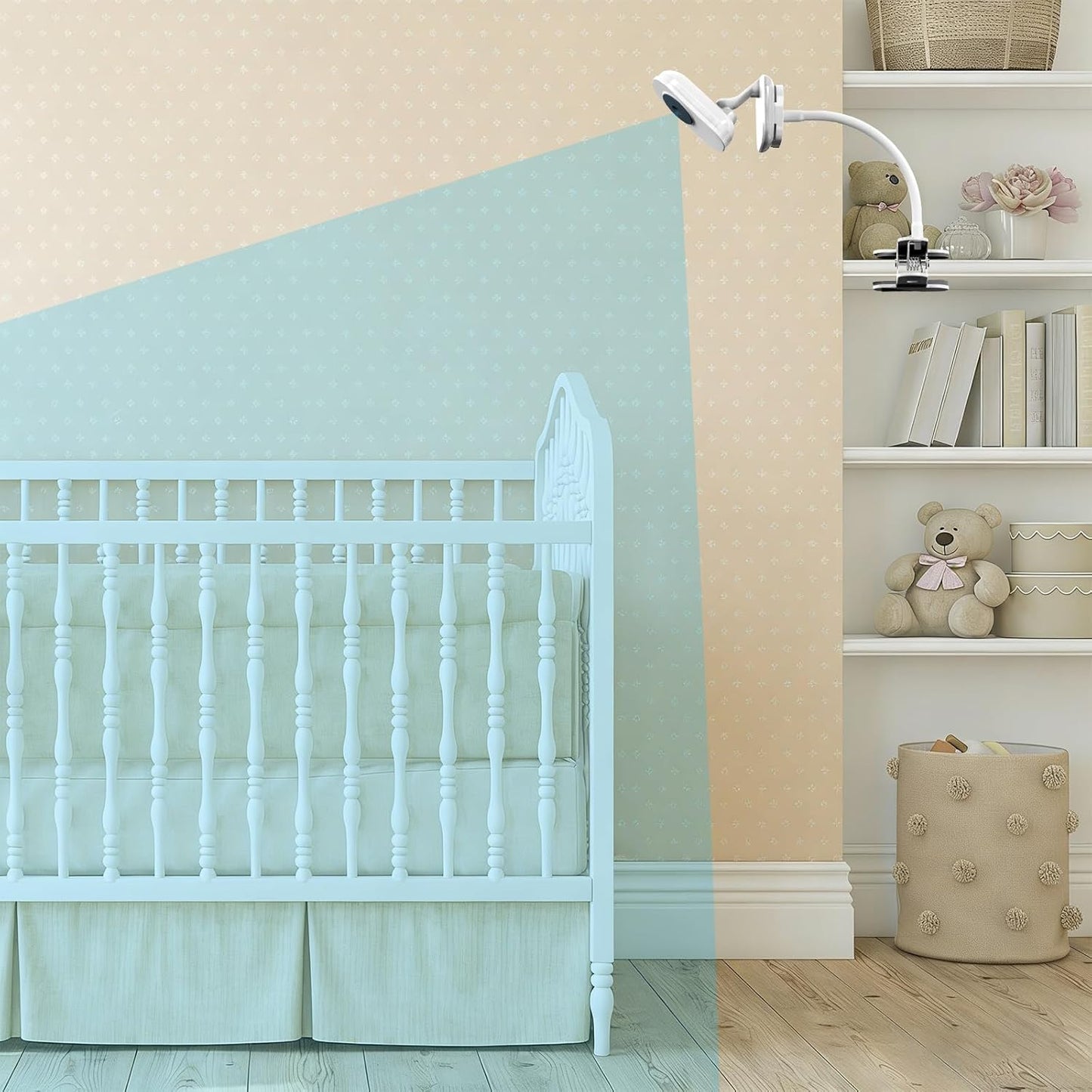 Mirexion Flexible Baby Monitor Clip Mount: Compatible with HelloBaby/VTech/Owlet Baby Monitor, Baby Camera Holder