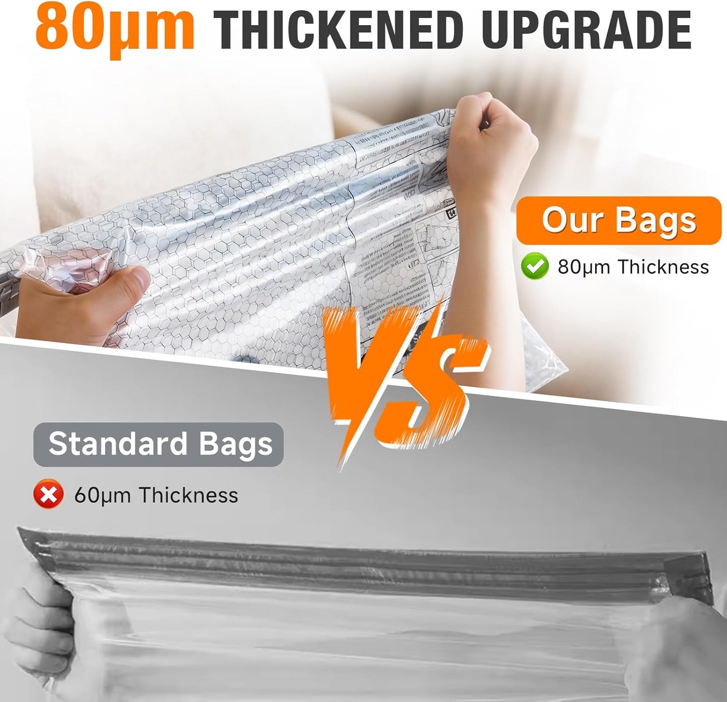 Space Saver Vacuum Storage Bags - Portable Electric Pump Included | 15 Combo for Clothes & Blankets