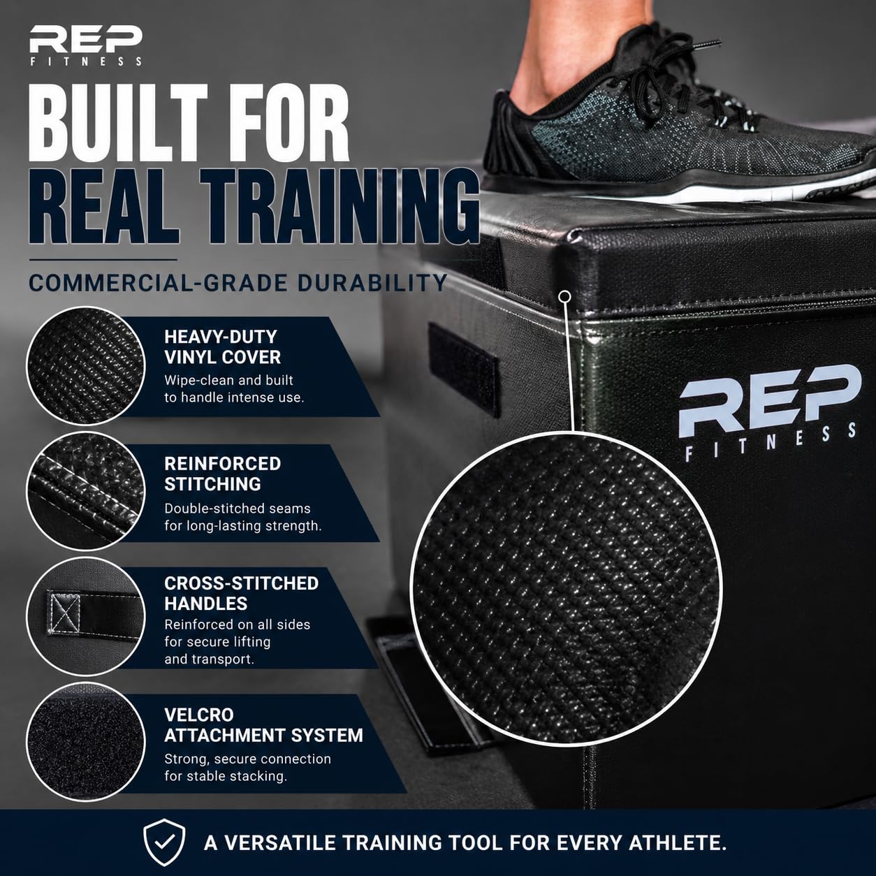 Rep Foam Soft Plyo Box for Plyometric Exercises and Conditioning - 4 inch Height