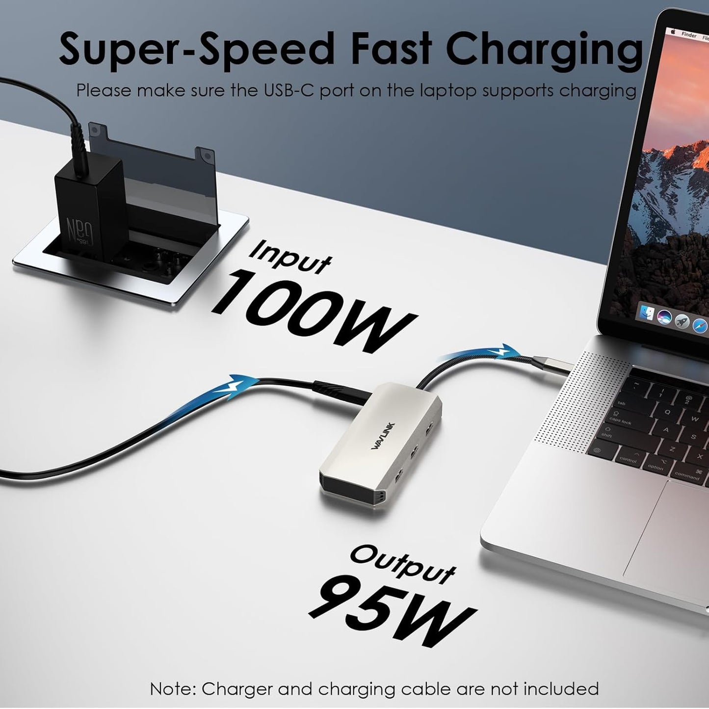 WAVLINK 4K 100W 3 USB-A2.0 Laptop Docking Station, Triple Docking Station with Dual HDMI, DP, PD in, for Wireless