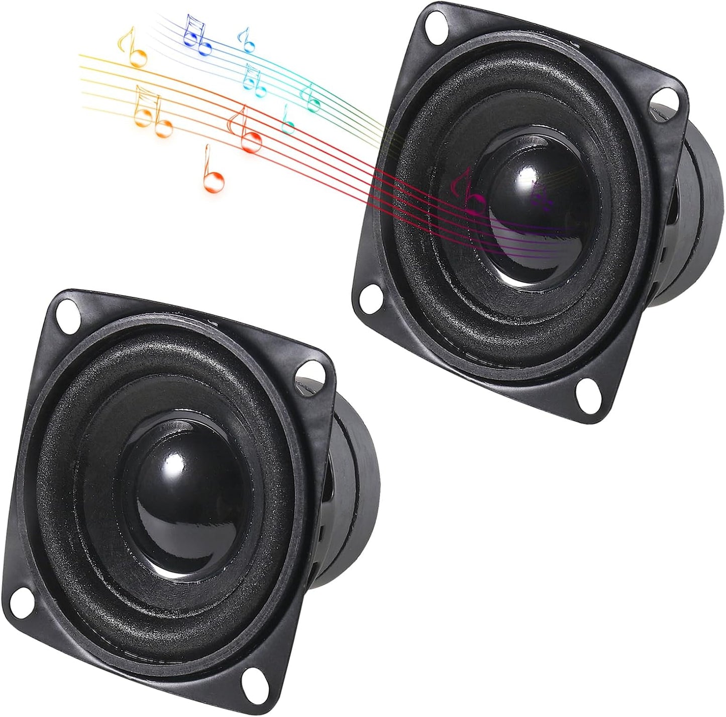 ALMOCN 2PCS 2" 8Ohm 10W DIY Small Full Range Audio Speaker Stereo Woofer Loudspeaker for Arduino and DIY Speaker