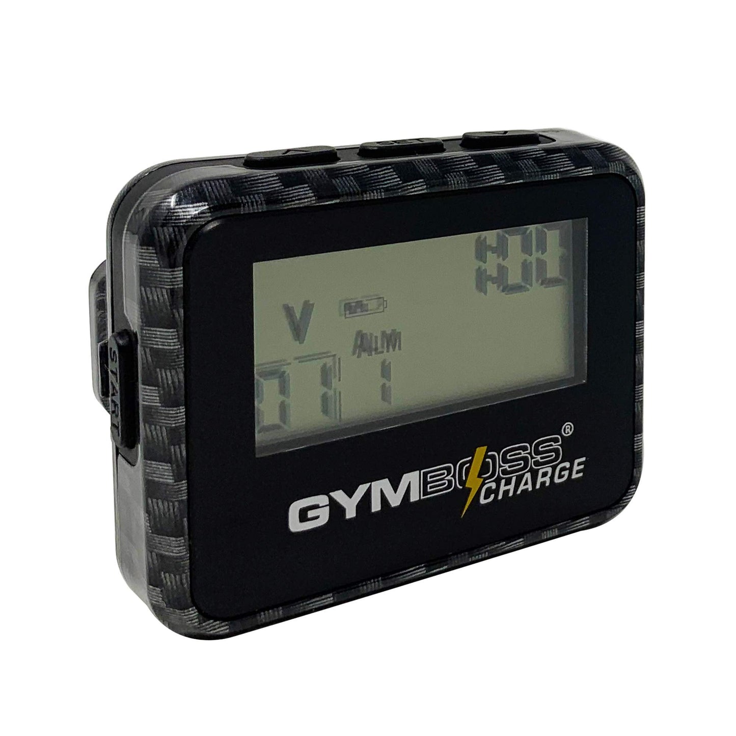 Gymboss Charge Interval Timer and Stopwatch & Watchstrap - Bundle (Carbon Black)