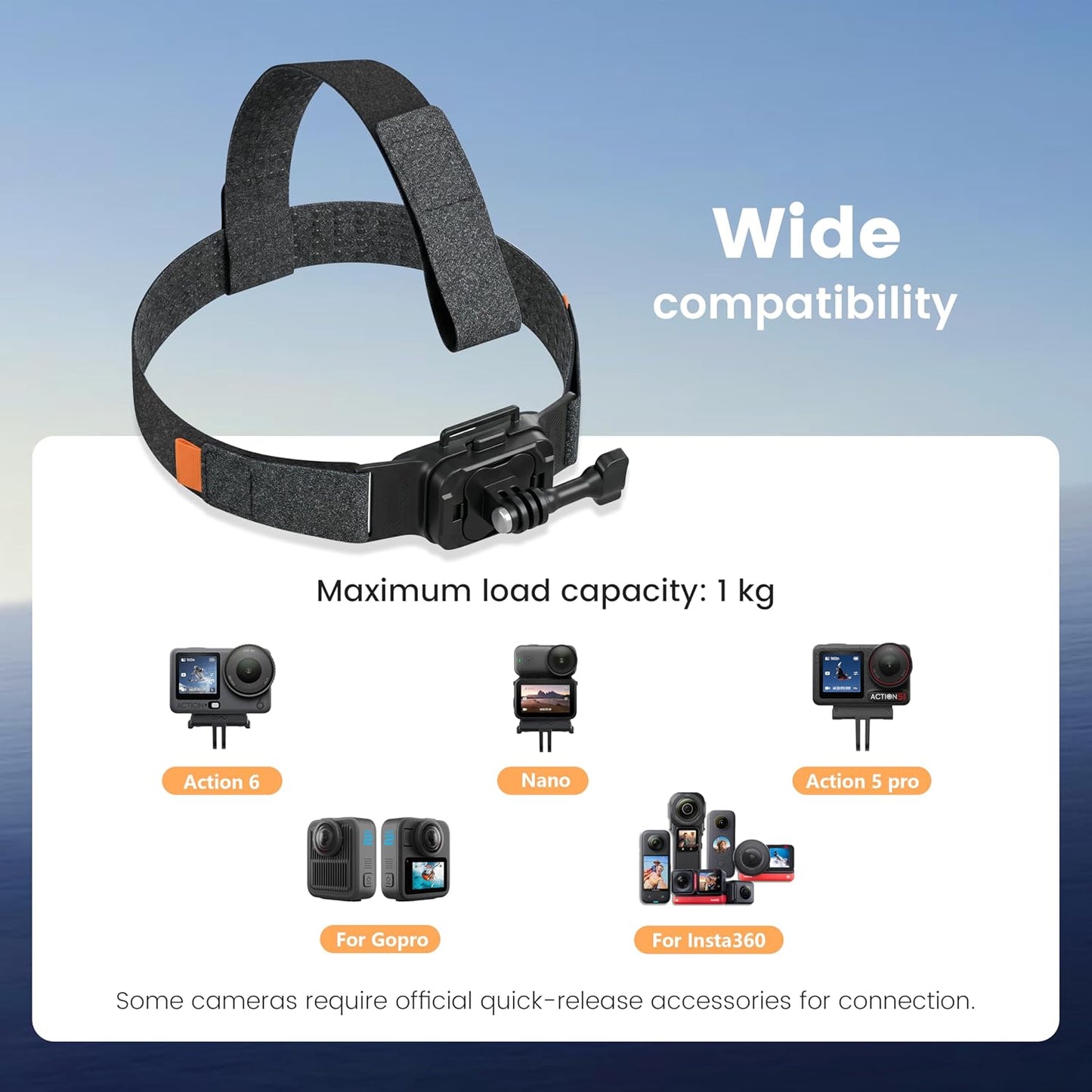 STARTRC PHOTO 6, Magnetic Camera Head Mount for DJI, Quick Release Head Mount for DJI Action Anti-Slip Stable