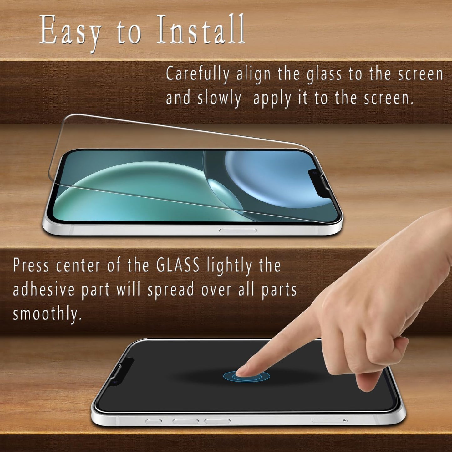 (2 Pack) 17e 16e Screen Protector for iPhone / iPhone Tempered Glass, Anti Scratch, Bubble Free