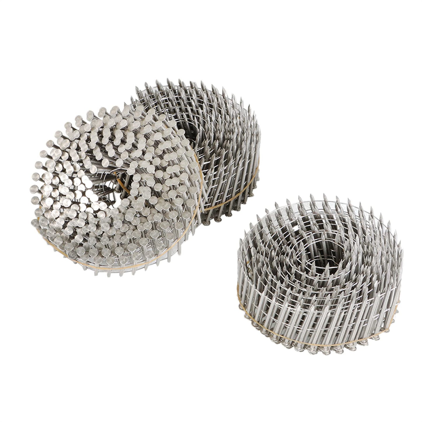 marddpair 3600 Count 1-3/4-Inch x .090-Inch 15-Degree Ring Shank Stainless Steel Siding Nails Collated Wire Coil for Wood or Fencing
