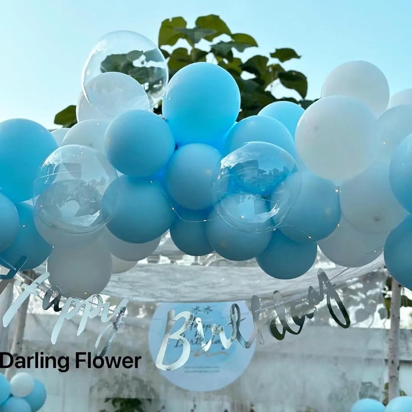 Voircoloria Aqua Blue Balloons - 12-Inch Latex Party Balloons, 66-Pack for Weddings, Birthdays & Celebrations