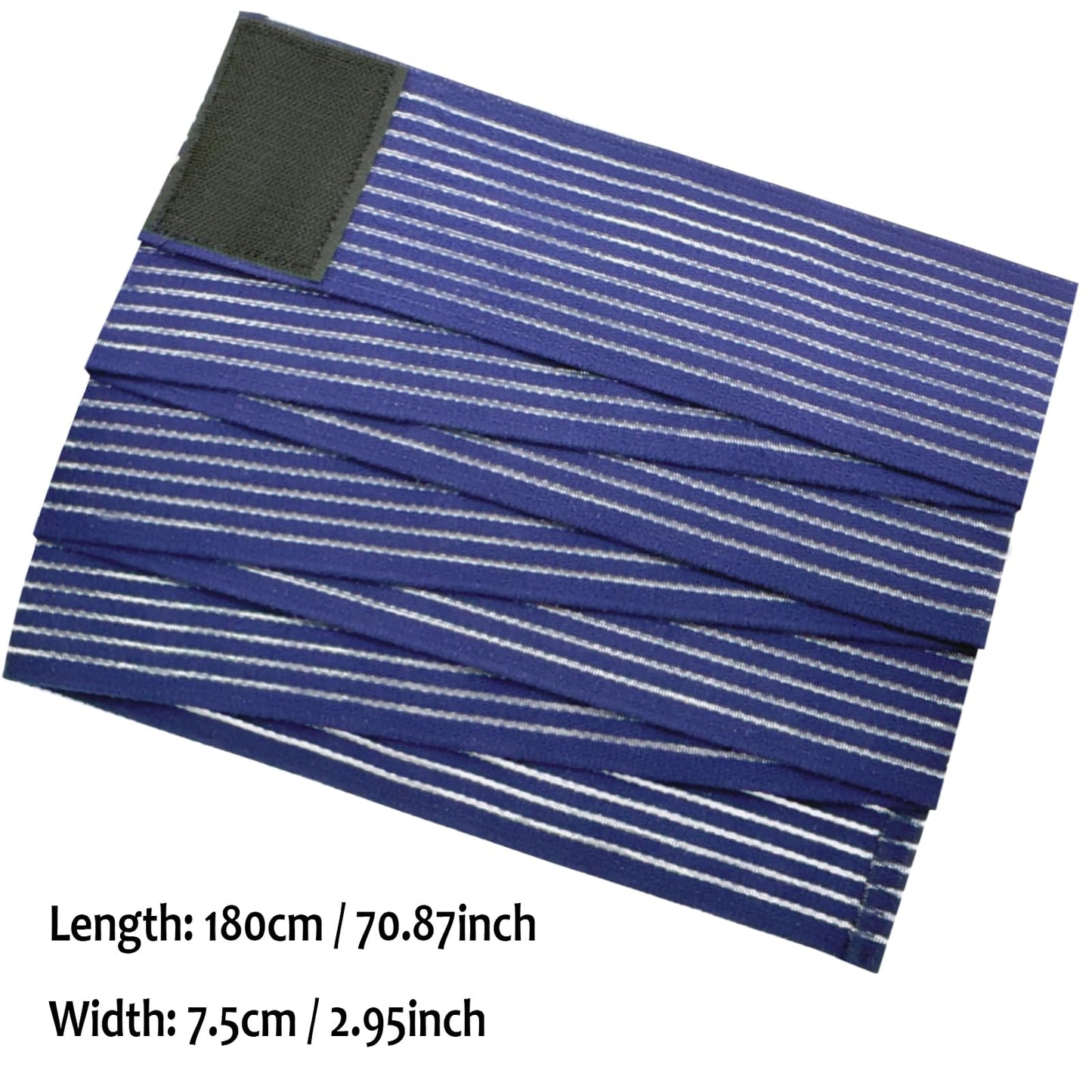 Cold Pack Strap, Elastic Belt to Wrap Cold Pack, Ice Pack Extender Strap, Add Length to Most Ice Pack, Multifunctional (Blue)