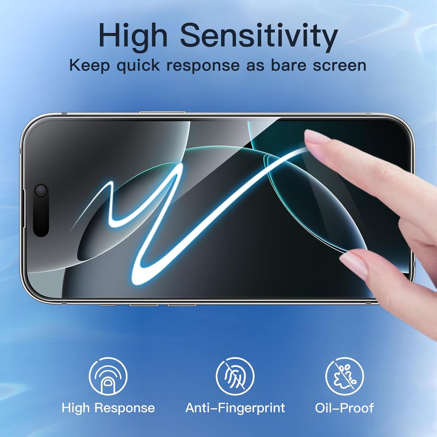 16 6.3-Inch, 2-Pack JETech Privacy Full Coverage Screen Protector for iPhone Pro Black Edge Anti-Spy Tempered Glass
