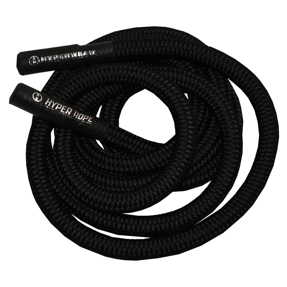 HYPERWEAR Hyper Rope Weighted Short Battle Rope 20 ft / 15 lb – Black