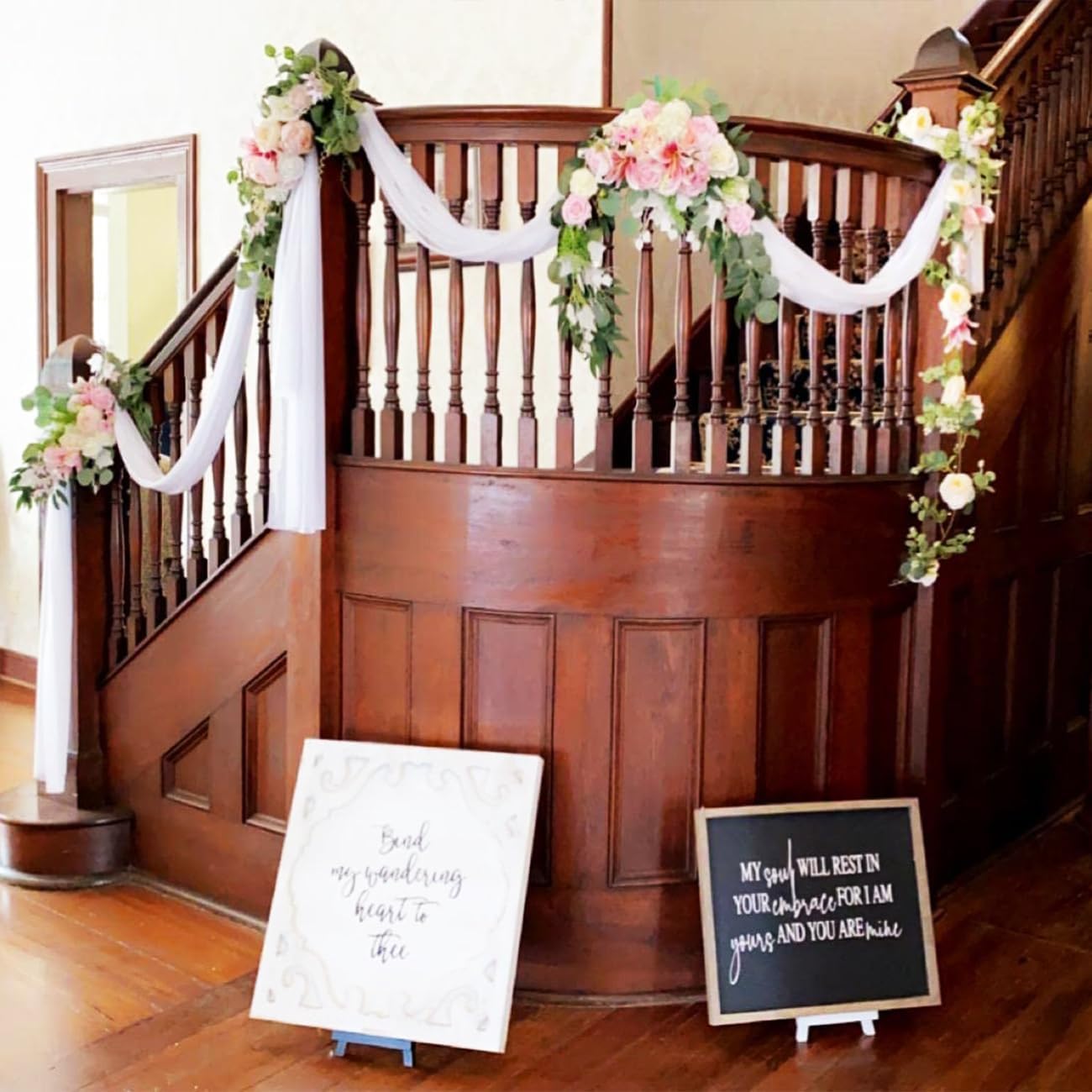 Skiennix Chiffon Wedding Arch Draping Fabric - Baby Blue Sheer 29 in x 20 ft Backdrop for Events