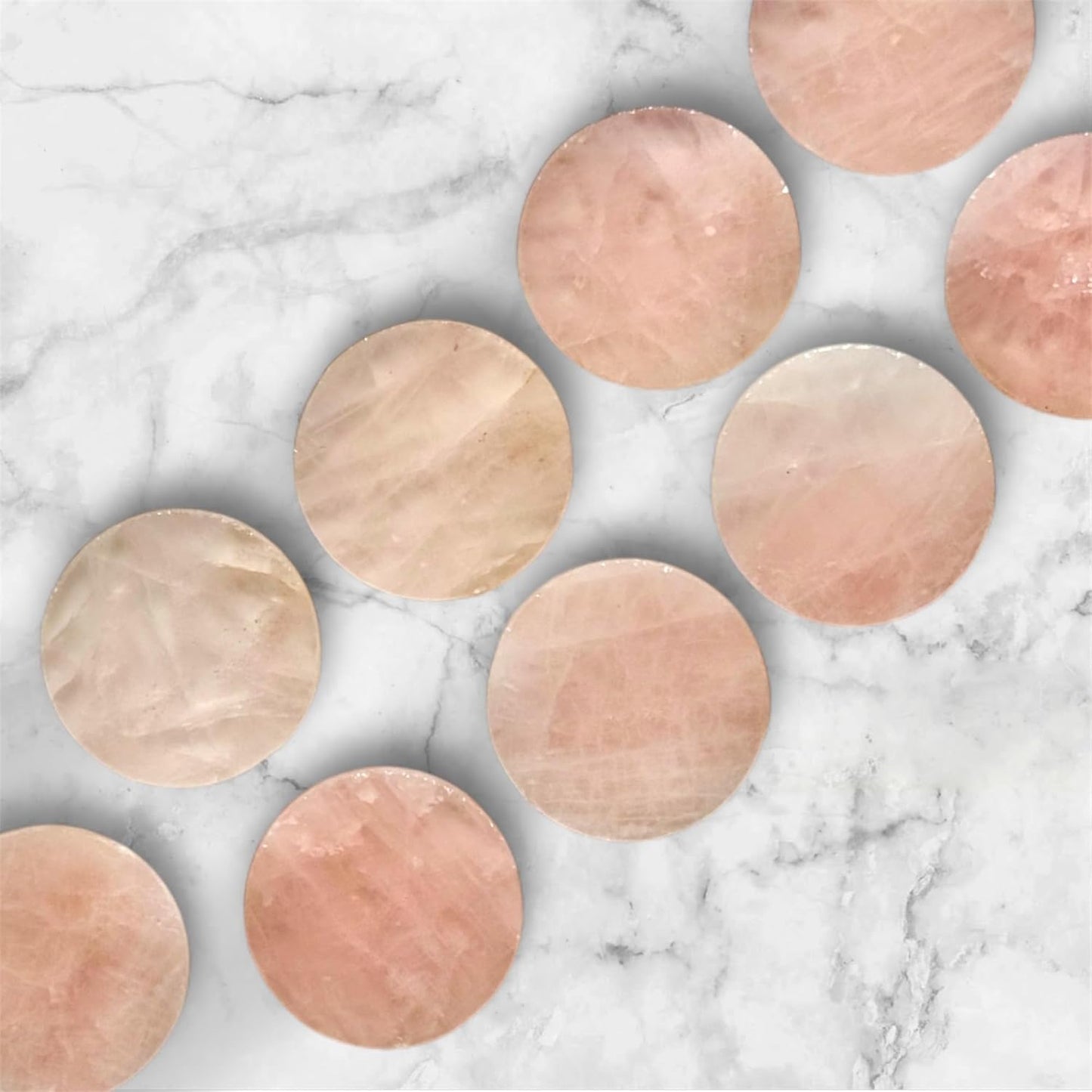 CRYSTALFY Grips by Rose Quartz Crystal Magnetic Phone Ring Grip Silicone Slim Phone Holder with Swappable Natural