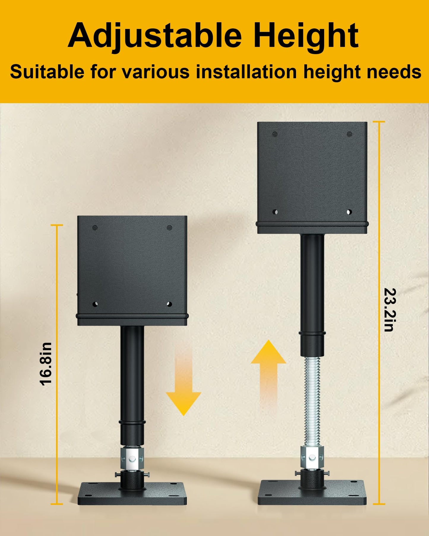 FMhotu Screw Jack Post Kit, 6" x 6" Adjustable Shore Jack & Purlin Splicer, 66000 lbs Max Load Capacity, Temporary House Pole for Leveling, Lifting Floor Crawlspace Basement Shore Beam