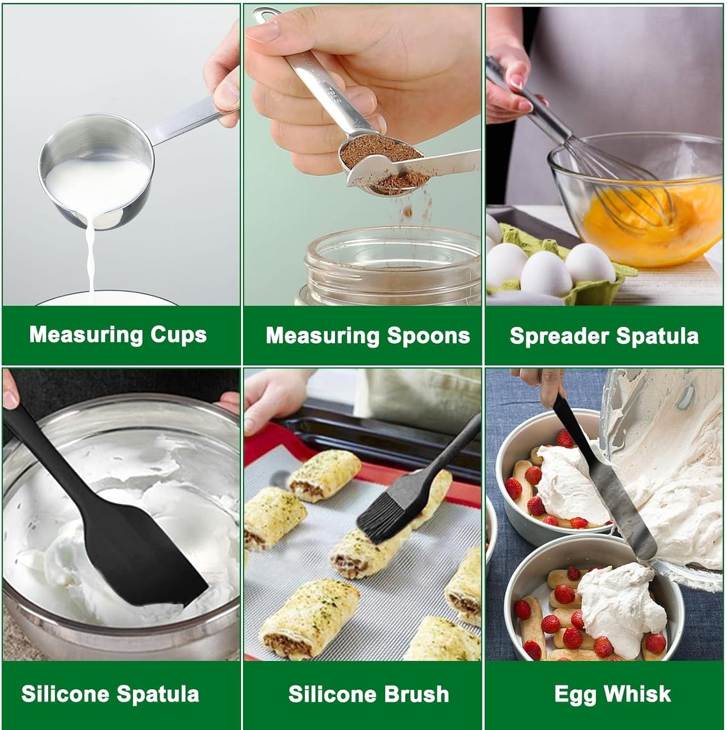 WEPSEN Mixing Bowls Set - 25PCS Stainless Steel Bowls with Lids | Large Nesting Sizes 1.5QT to 7QT