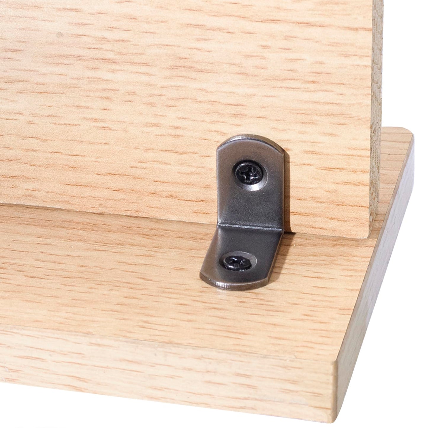 SDTWZW L Bracket 1" Corner Brace 90 Degree Right Angle Metal Support Fastener for Wood Shelves Furniture Desk Cabinet Chair Drawer, Pack of 16, Black Tone Gun Metal