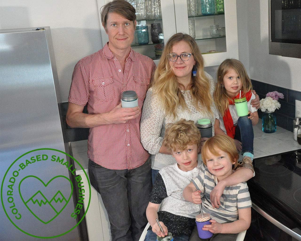 Skiennix Extra Short Stainless Steel Straws - Perfect for 12oz Thermos & Cocktails | 4 Pack + Cleaning Brush