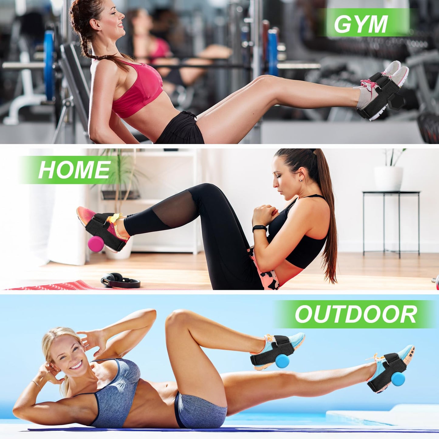 Dumbbell Foot Attachment- Adjustable Ankle Weights Strap for Leg Workouts, Home Gym Equipment - Perfect for Hamstring Curl, Shin Splint Relief, Monkey Feet Weight Lifting - Leg Weights for Men & Women 1PCS