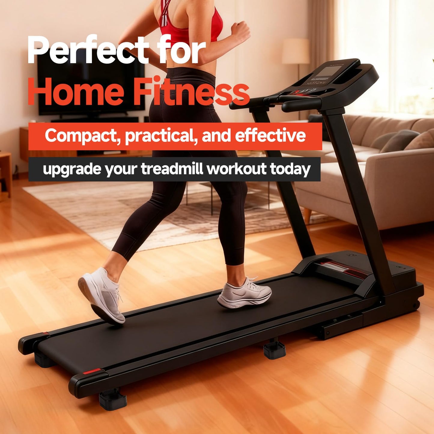 Piszvbej 4-Pack Treadmill Incline Riser Blocks (Black)