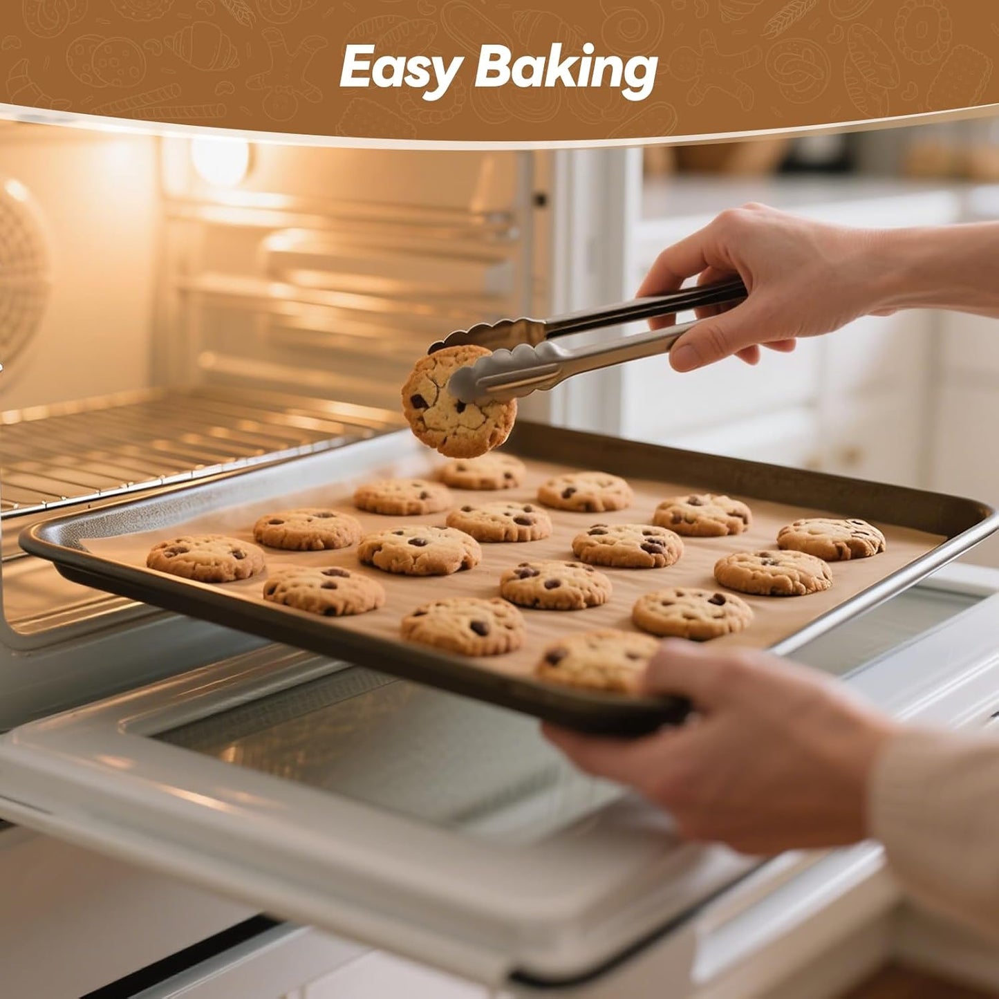Skiennix 360 Count Heavy Duty Parchment Paper Sheets - No-Stick, Unbleached, Pre-Cut 9"x13" for Baking & Cooking