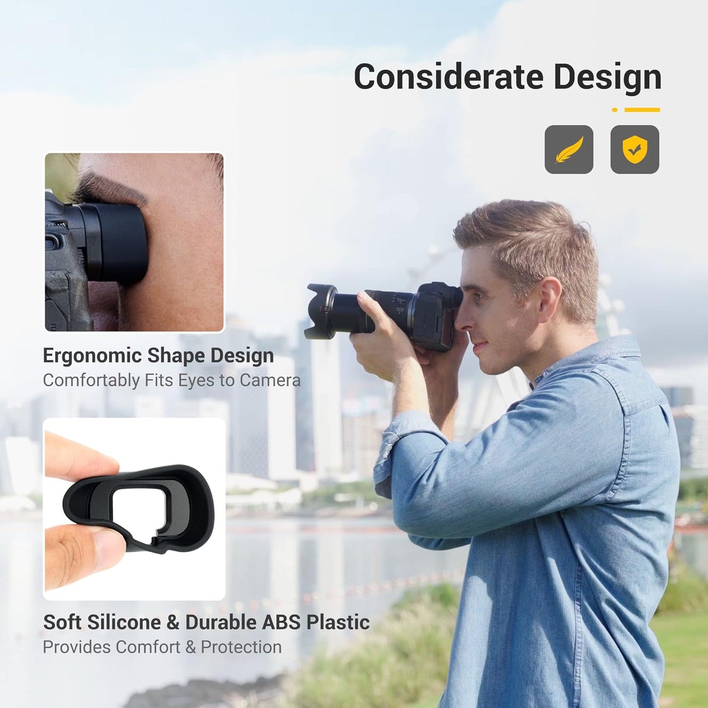 R5 R6 R6 R5 R5C JJC Camera Eyecup Eyepiece Viewfinder for Canon EOS Mark II C Mirrorless Camera with Extended Soft