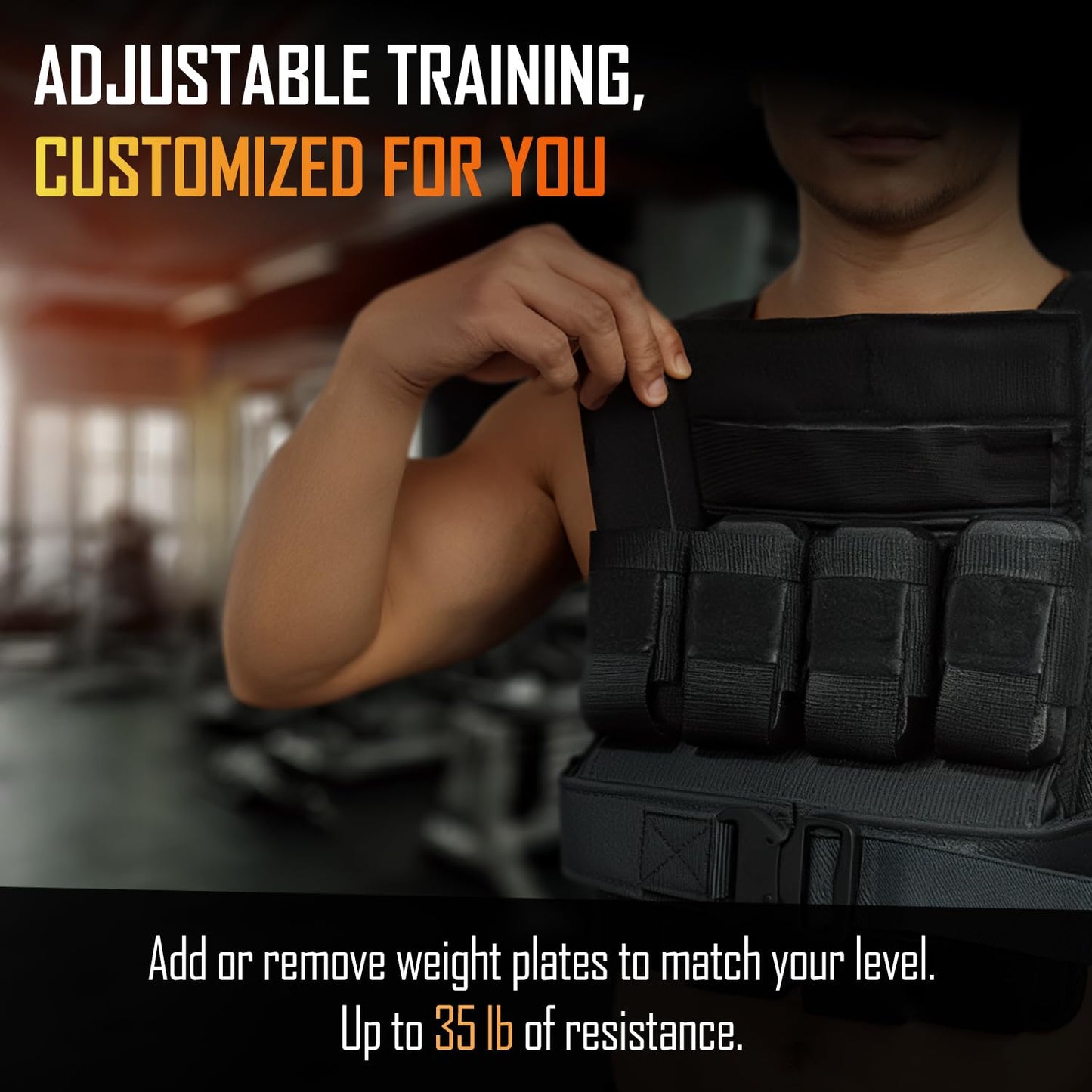 BoAction Vestly Pro Weighted Vest for Men – Adjustable Up to 35 lbs with Wrist & Ankle Weights Included – Breathable Training Vest for Strength, Running, Cardio & Endurance