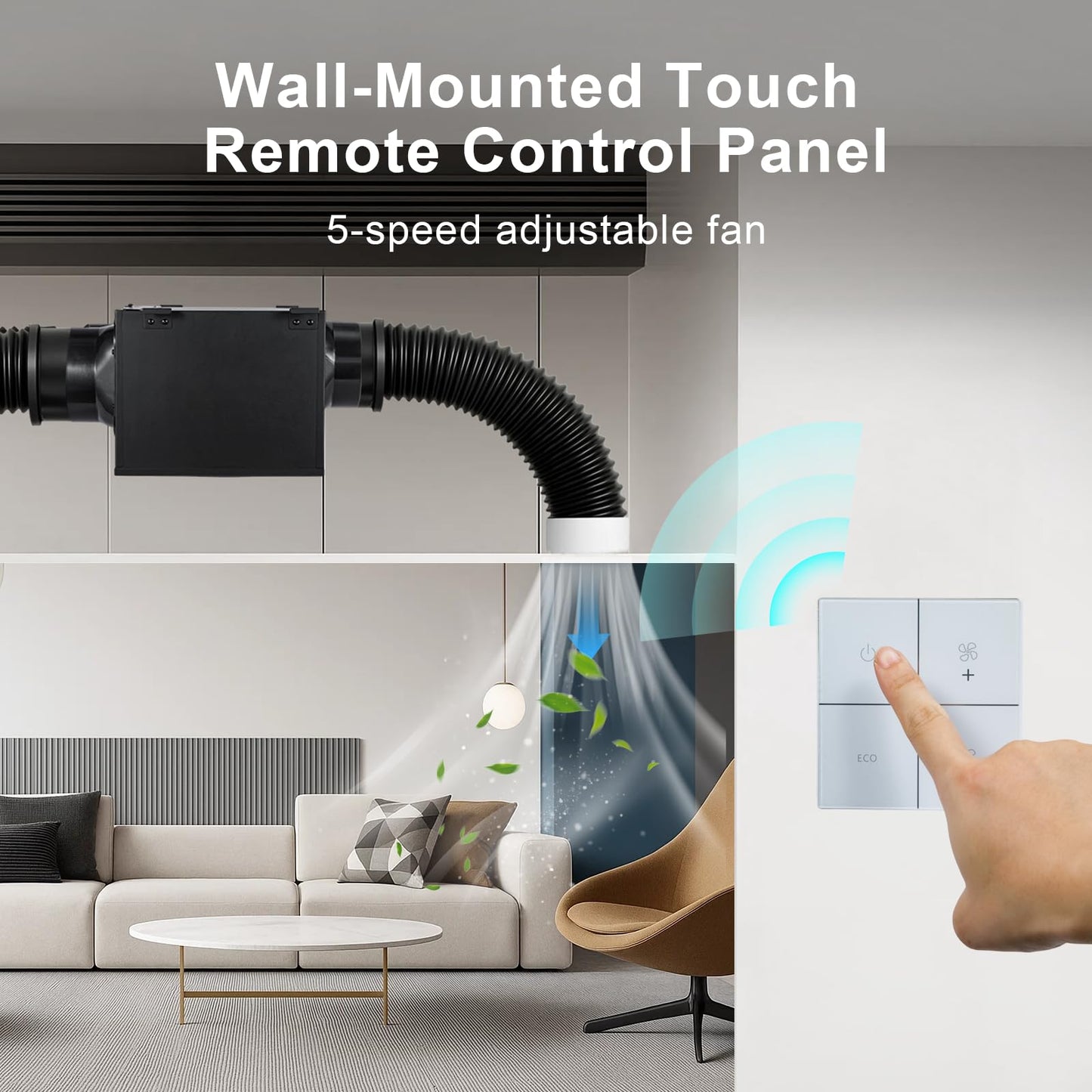 GROWNEER 6 Inch Inline Exhaust Fan with Filter, 340 CFM Inline Filter Box, Remote Control Fresh Air Intake and Ventilation System for Bathroom, Attic, Garage and Residential Ventilation Applications