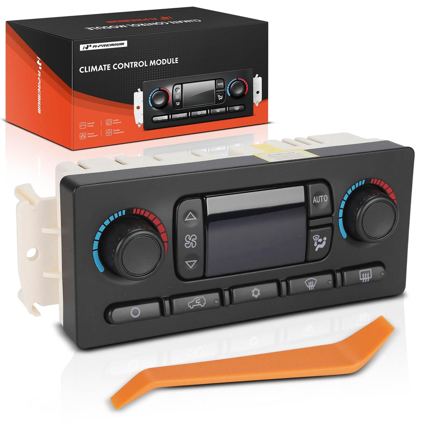 A-Premium Automatic Climate Control Module A/C & Heater Control Panel Compatible with Chevy, GMC & Cadillac - 2005 2006 2007 Silverado 1500, Sierra 1500, Tahoe, Yukon - with Rear Window Defogger
