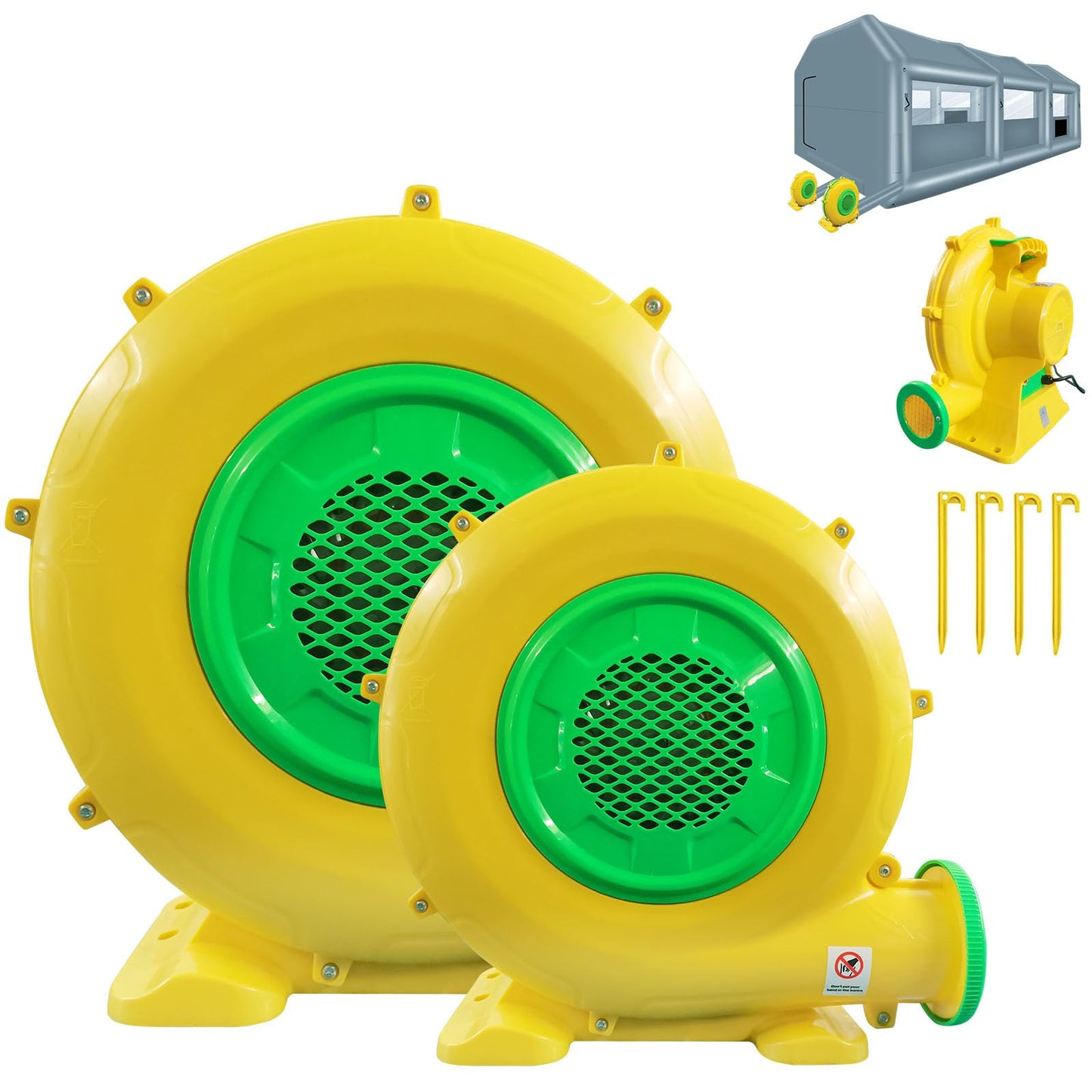 GONFLABLE 480w+950w Air Blower for Inflatable Spray Paint Booth, Perfect for Inflatable Bounce House, Bouncy Castle, Jumper, Water Slid, Blower Corded