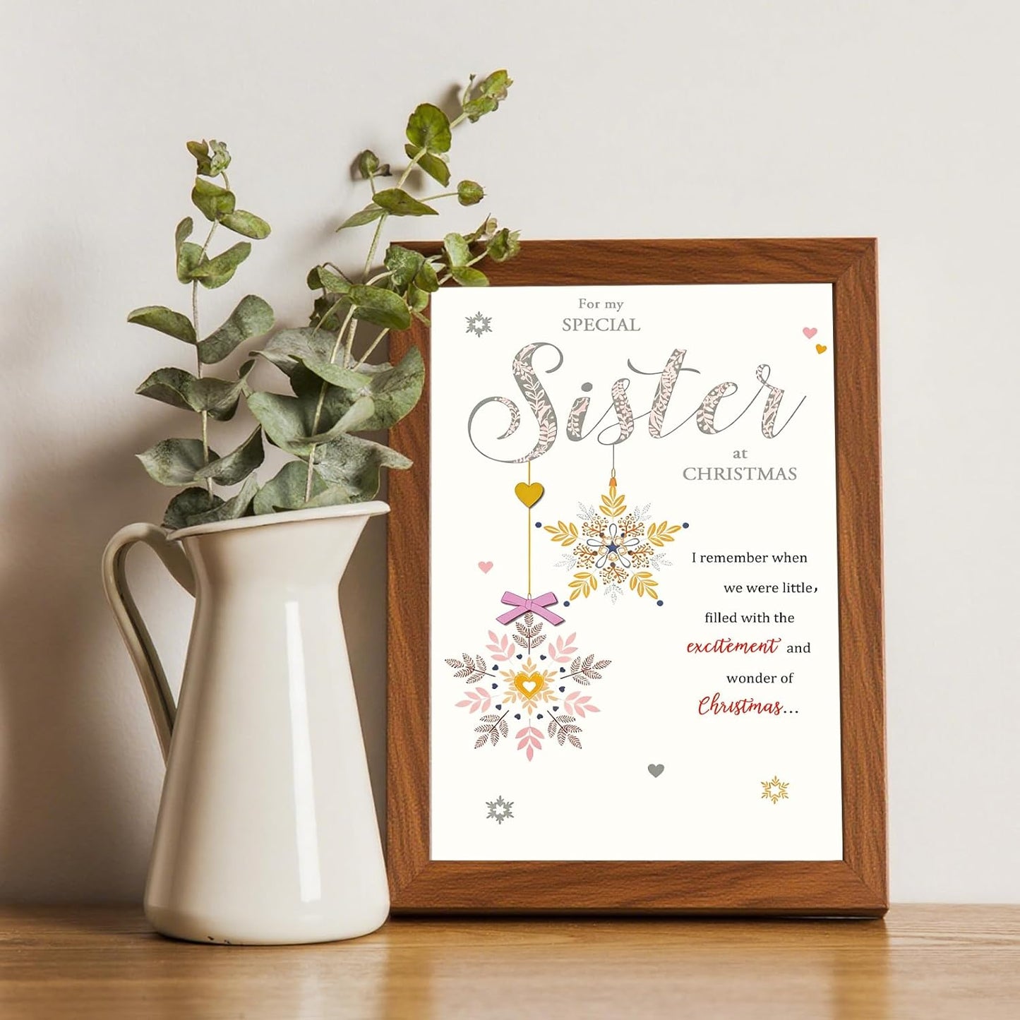 Sister Christmas Card - Merry Xmas Card for Sisters | Perfect Holiday Gift Idea