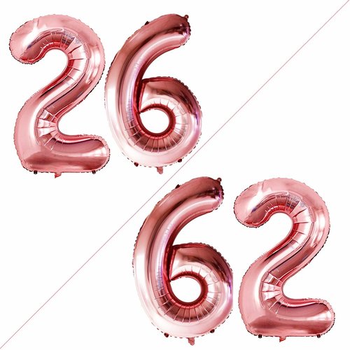 GOER Jumbo 26 Inch Foil Balloons - Perfect Rose Gold Decorations for 26th Birthday Party
